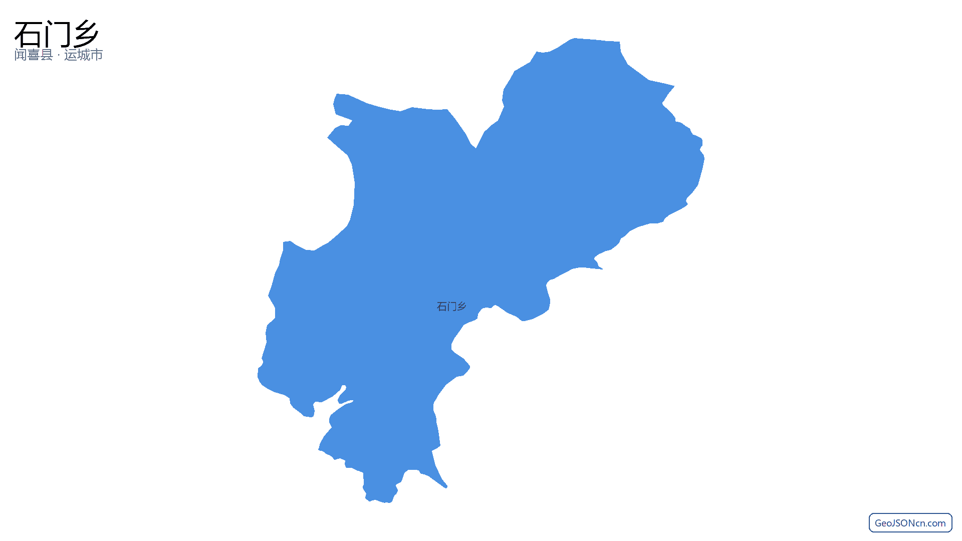 石门乡行政区划边界地图（闻喜县·运城市）,提供GeoJSON、SHP矢量边界数据下载及高清地图大图(PNG/JPG) - GeoJSONcn.com