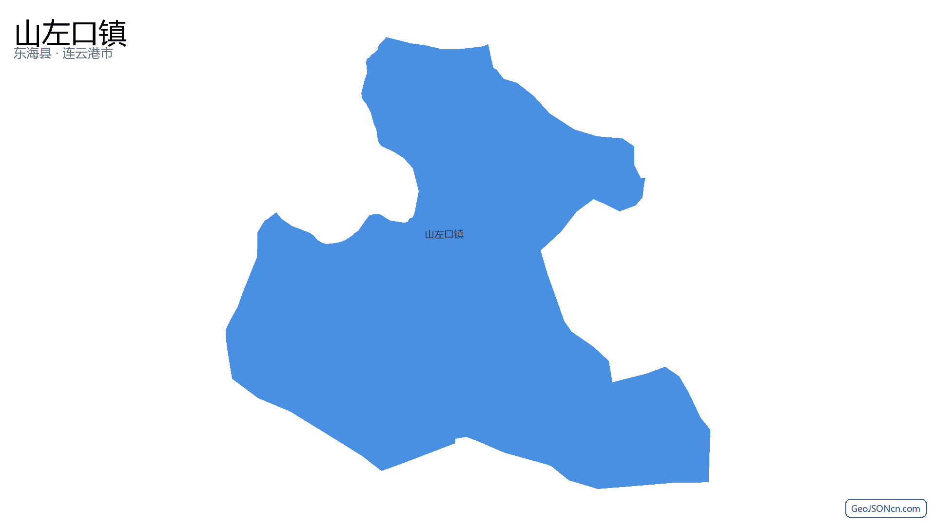 山左口镇行政区划边界地图（东海县·连云港市）,提供GeoJSON、SHP矢量边界数据下载及高清地图大图(PNG/JPG) - GeoJSONcn.com