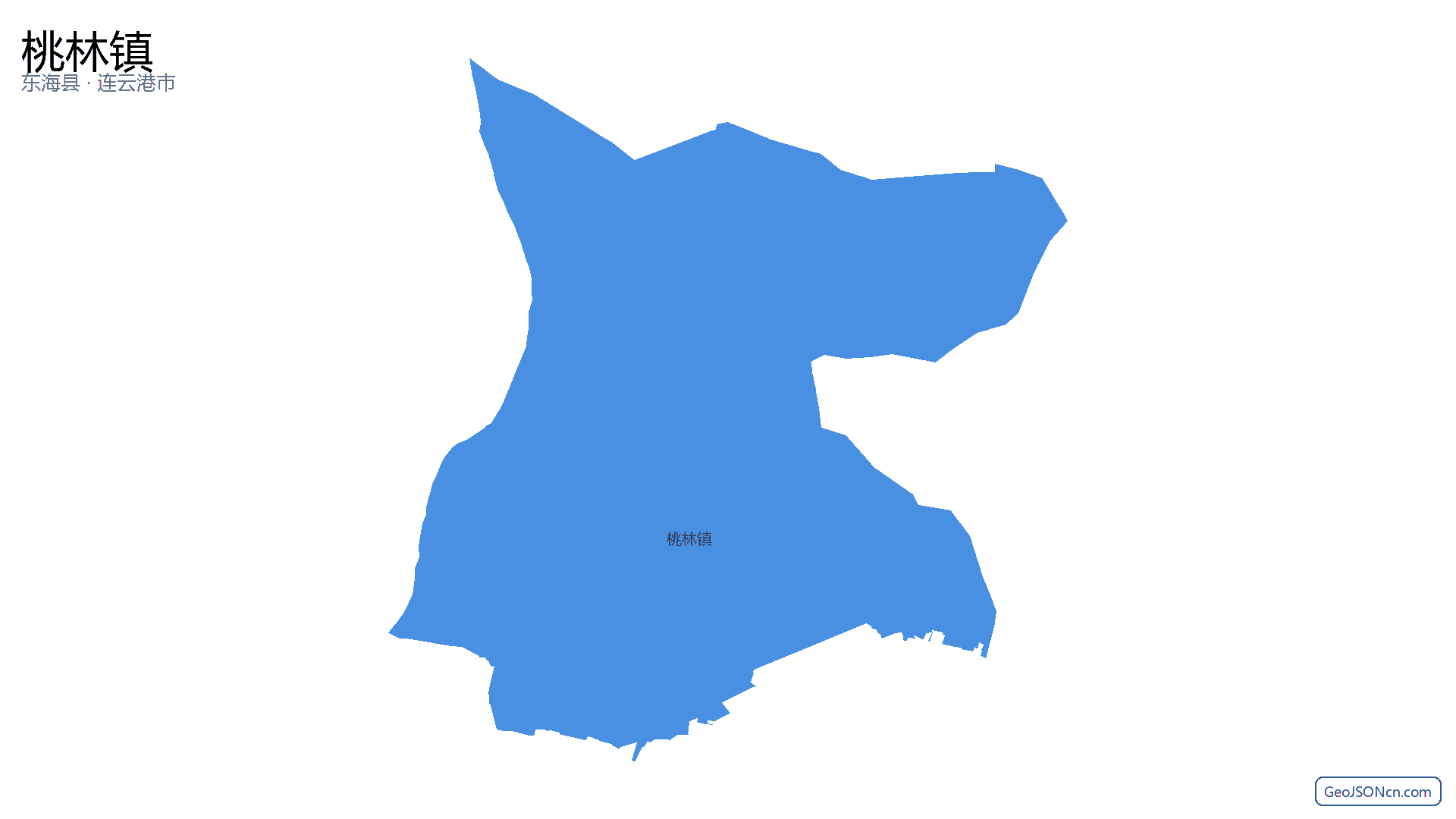 桃林镇行政区划边界地图（东海县·连云港市）,提供GeoJSON、SHP矢量边界数据下载及高清地图大图(PNG/JPG) - GeoJSONcn.com