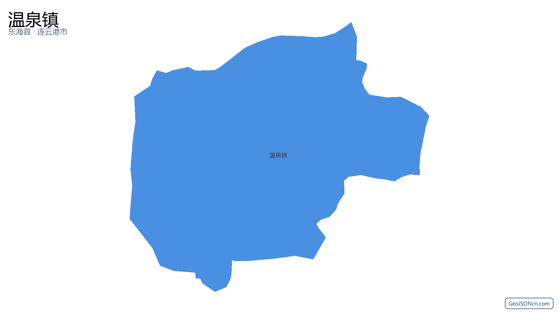 温泉镇行政区划边界地图（东海县·连云港市）,提供GeoJSON、SHP矢量边界数据下载及高清地图大图(PNG/JPG) - GeoJSONcn.com