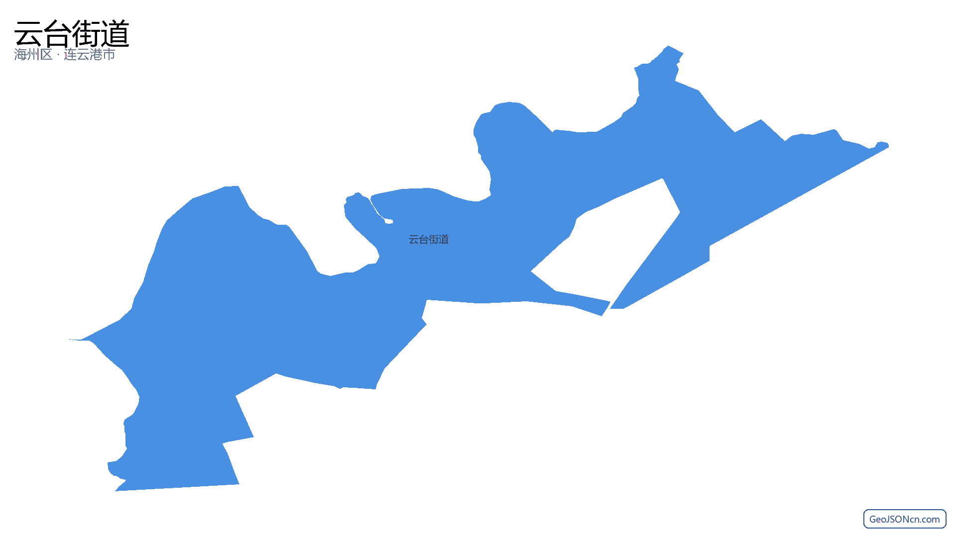 云台街道行政区划边界地图(海州区·连云港市),提供GeoJSON、SHP矢量边界数据下载及高清地图大图(PNG/JPG) - GeoJSONcn.com
