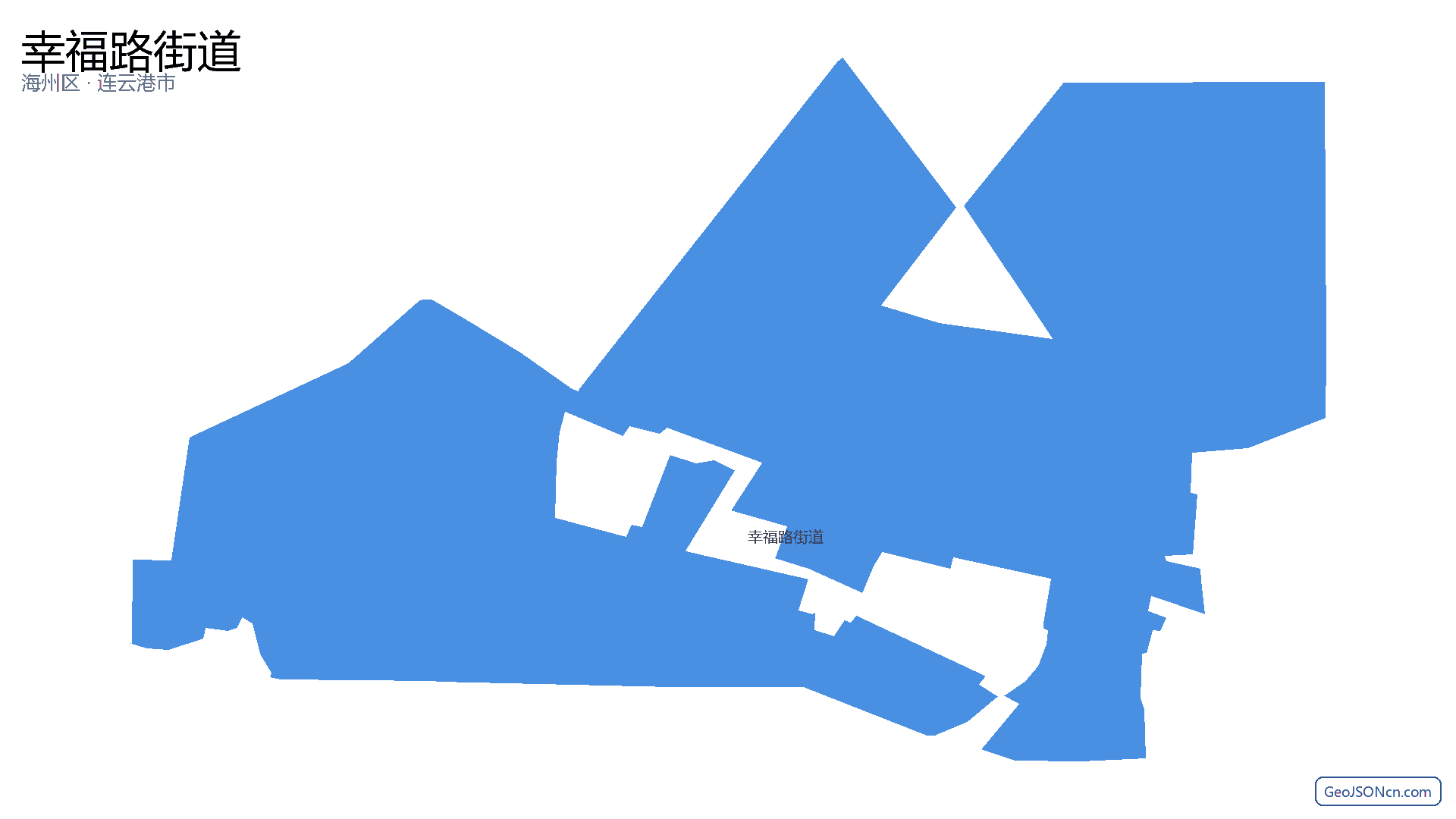 幸福路街道行政区划边界地图（海州区·连云港市）,提供GeoJSON、SHP矢量边界数据下载及高清地图大图(PNG/JPG) - GeoJSONcn.com