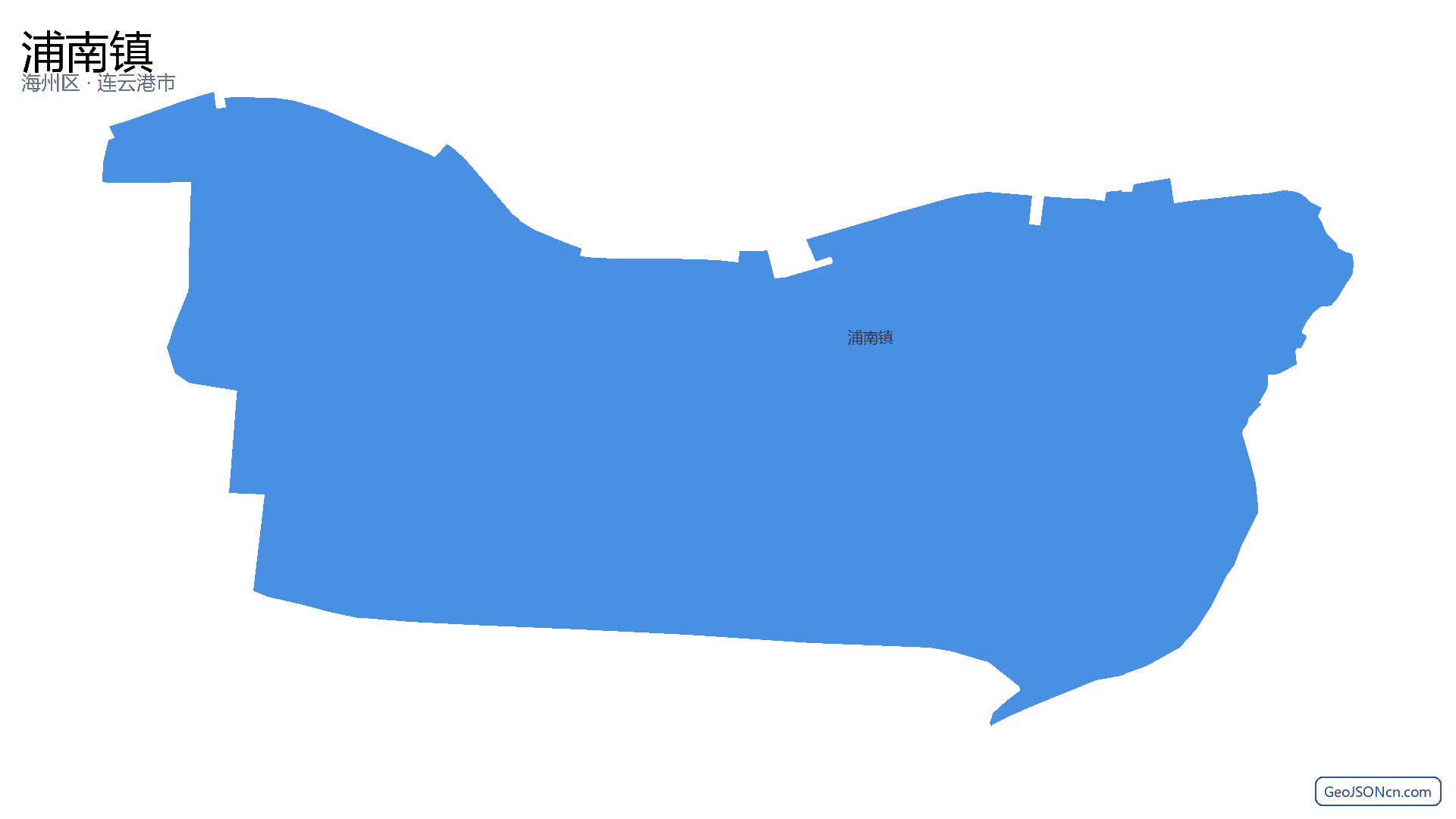 浦南镇行政区划边界地图(海州区·连云港市),提供GeoJSON、SHP矢量边界数据下载及高清地图大图(PNG/JPG) - GeoJSONcn.com