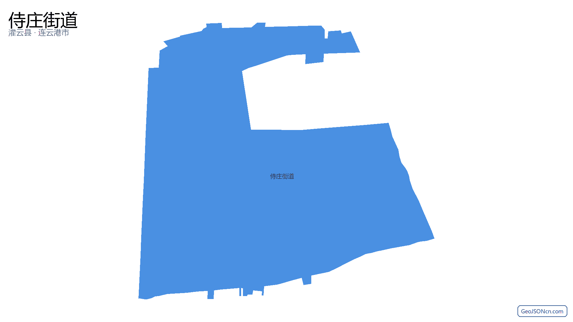 侍庄街道行政区划边界地图(灌云县·连云港市),提供GeoJSON、SHP矢量边界数据下载及高清地图大图(PNG/JPG) - GeoJSONcn.com