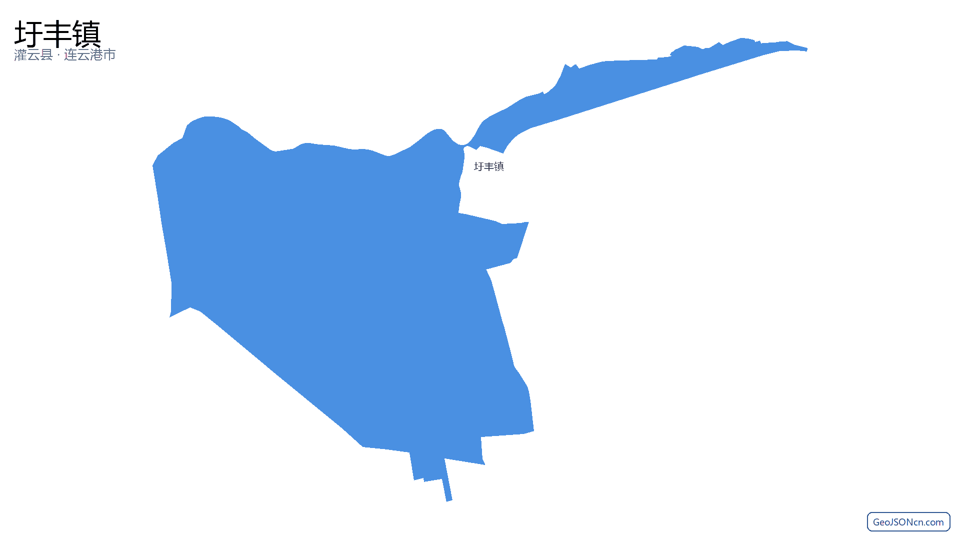圩丰镇行政区划边界地图(灌云县·连云港市),提供GeoJSON、SHP矢量边界数据下载及高清地图大图(PNG/JPG) - GeoJSONcn.com