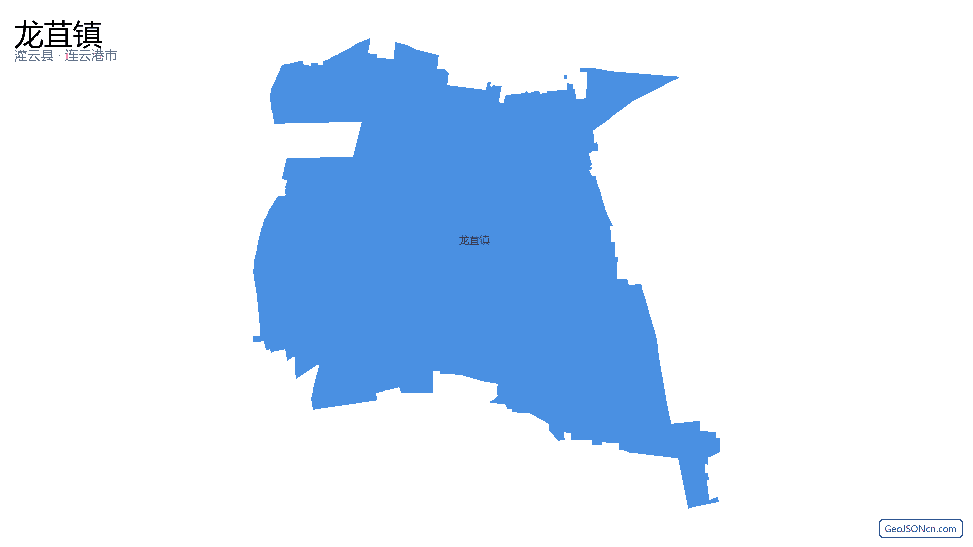 龙苴镇行政区划边界地图（灌云县·连云港市）,提供GeoJSON、SHP矢量边界数据下载及高清地图大图(PNG/JPG) - GeoJSONcn.com