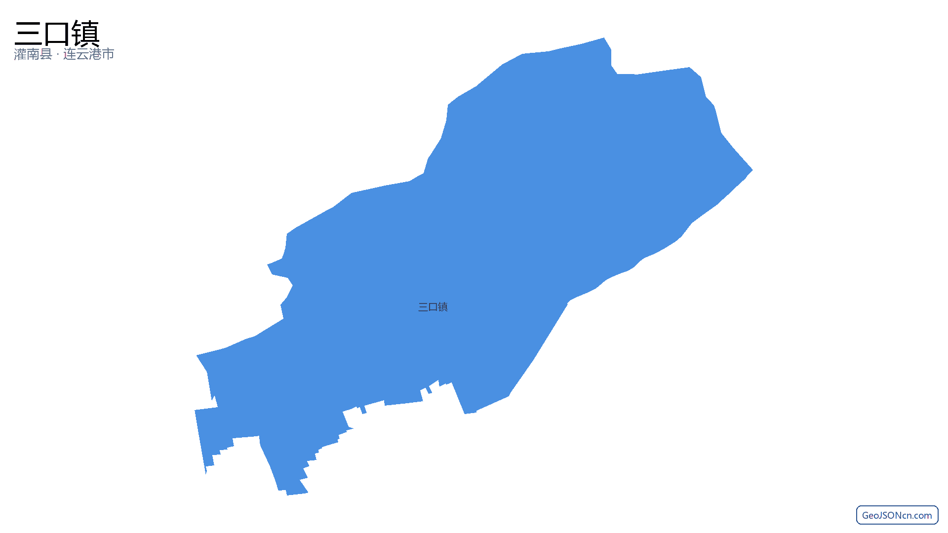 三口镇行政区划边界地图(灌南县·连云港市),提供GeoJSON、SHP矢量边界数据下载及高清地图大图(PNG/JPG) - GeoJSONcn.com