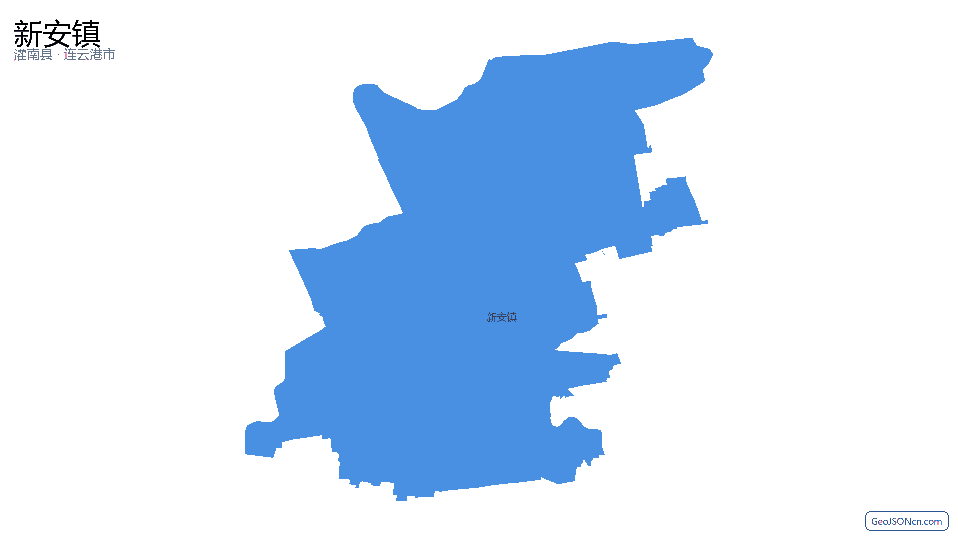 新安镇行政区划边界地图(灌南县·连云港市),提供GeoJSON、SHP矢量边界数据下载及高清地图大图(PNG/JPG) - GeoJSONcn.com