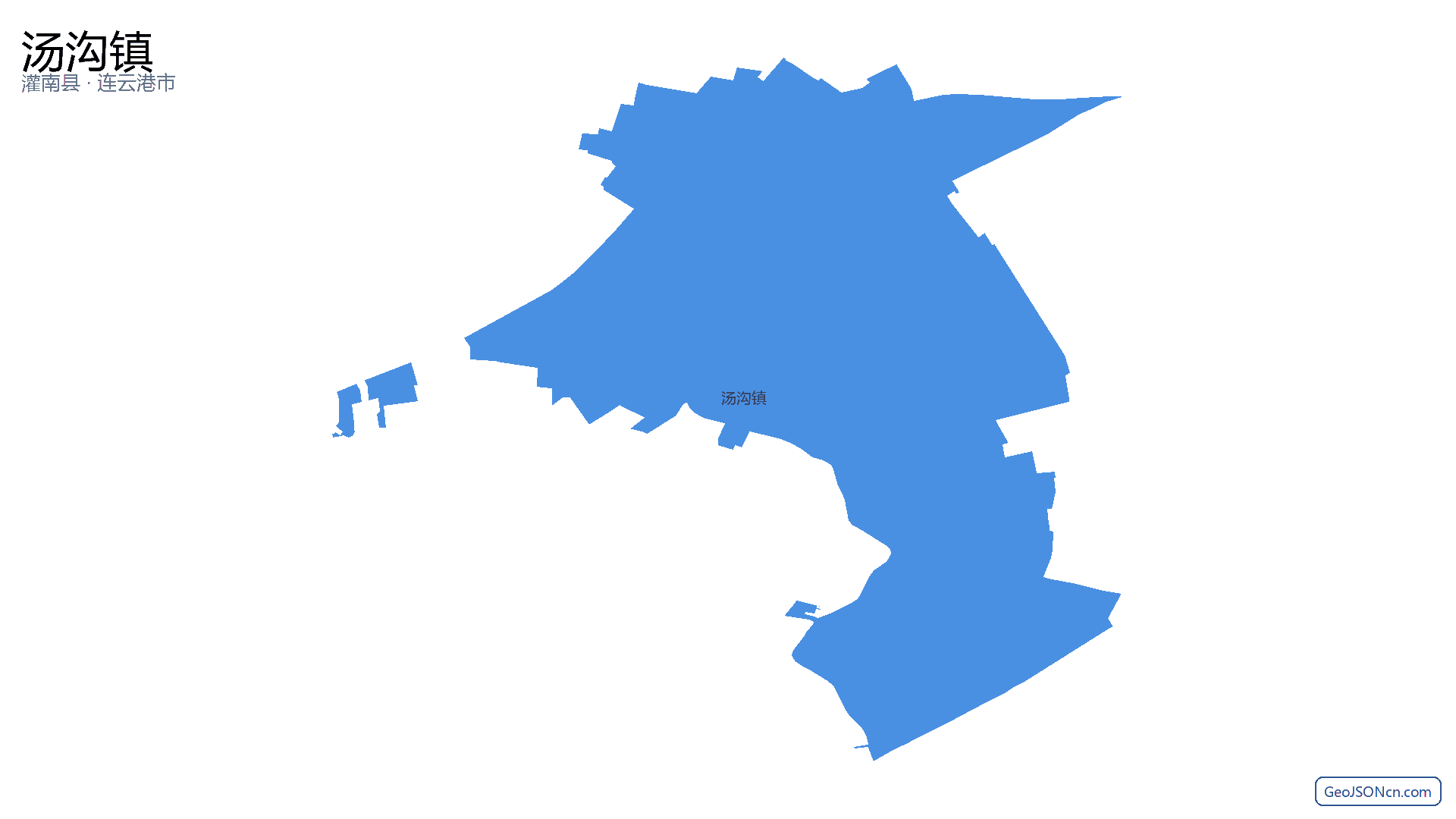 汤沟镇行政区划边界地图(灌南县·连云港市),提供GeoJSON、SHP矢量边界数据下载及高清地图大图(PNG/JPG) - GeoJSONcn.com