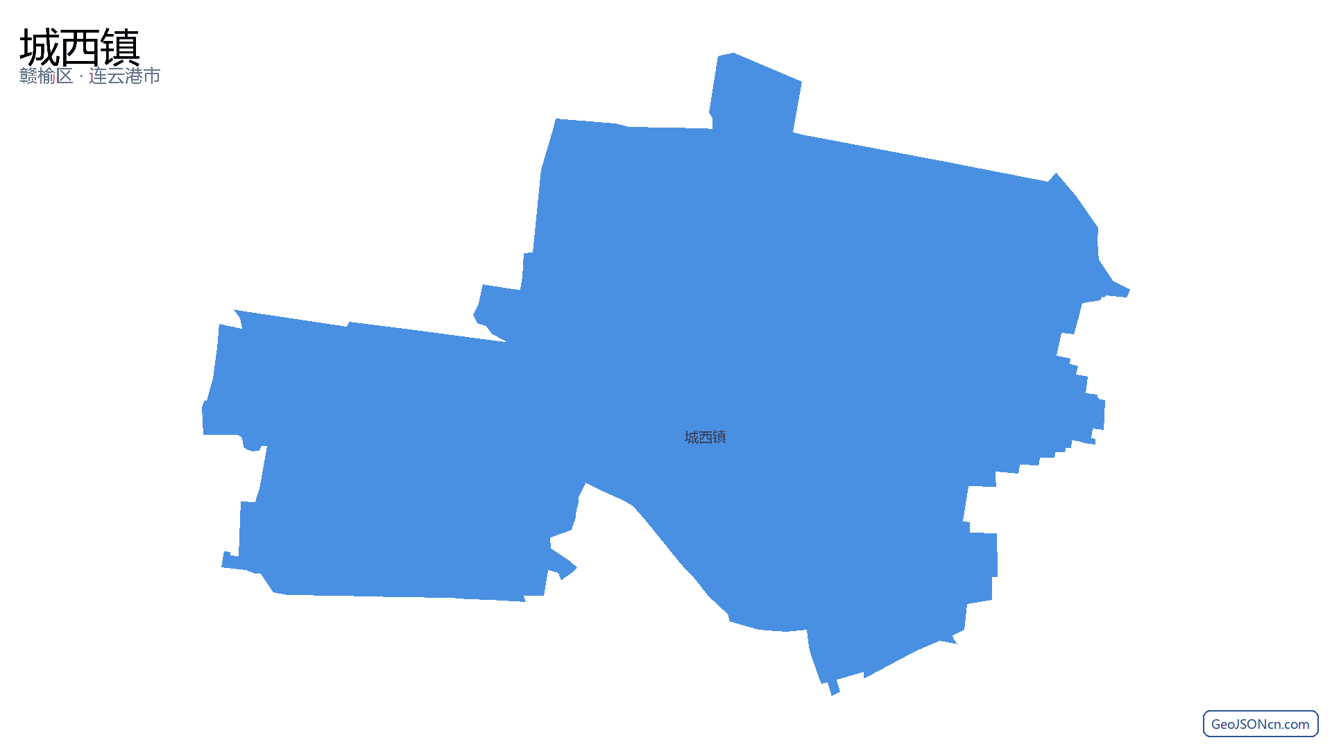 城西镇行政区划边界地图（赣榆区·连云港市）,提供GeoJSON、SHP矢量边界数据下载及高清地图大图(PNG/JPG) - GeoJSONcn.com