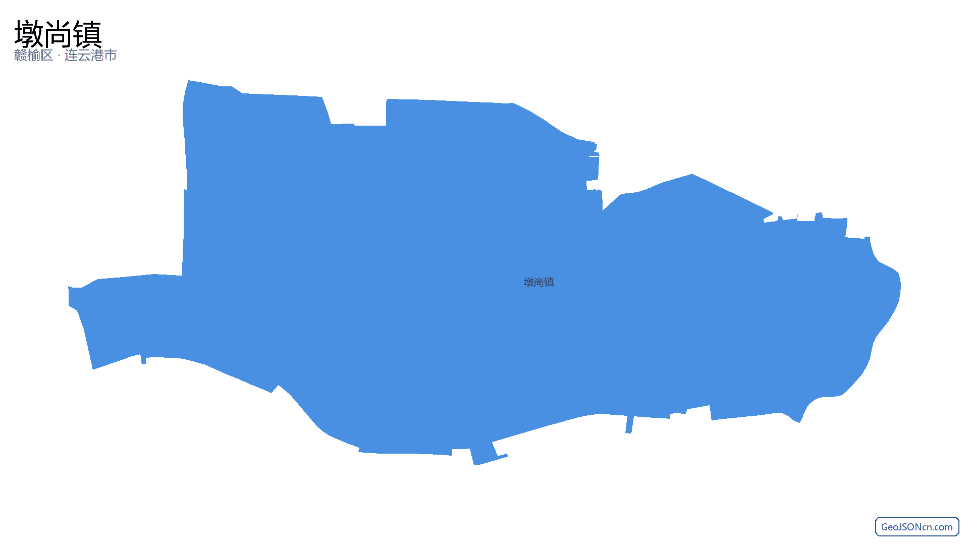 墩尚镇行政区划边界地图（赣榆区·连云港市）,提供GeoJSON、SHP矢量边界数据下载及高清地图大图(PNG/JPG) - GeoJSONcn.com