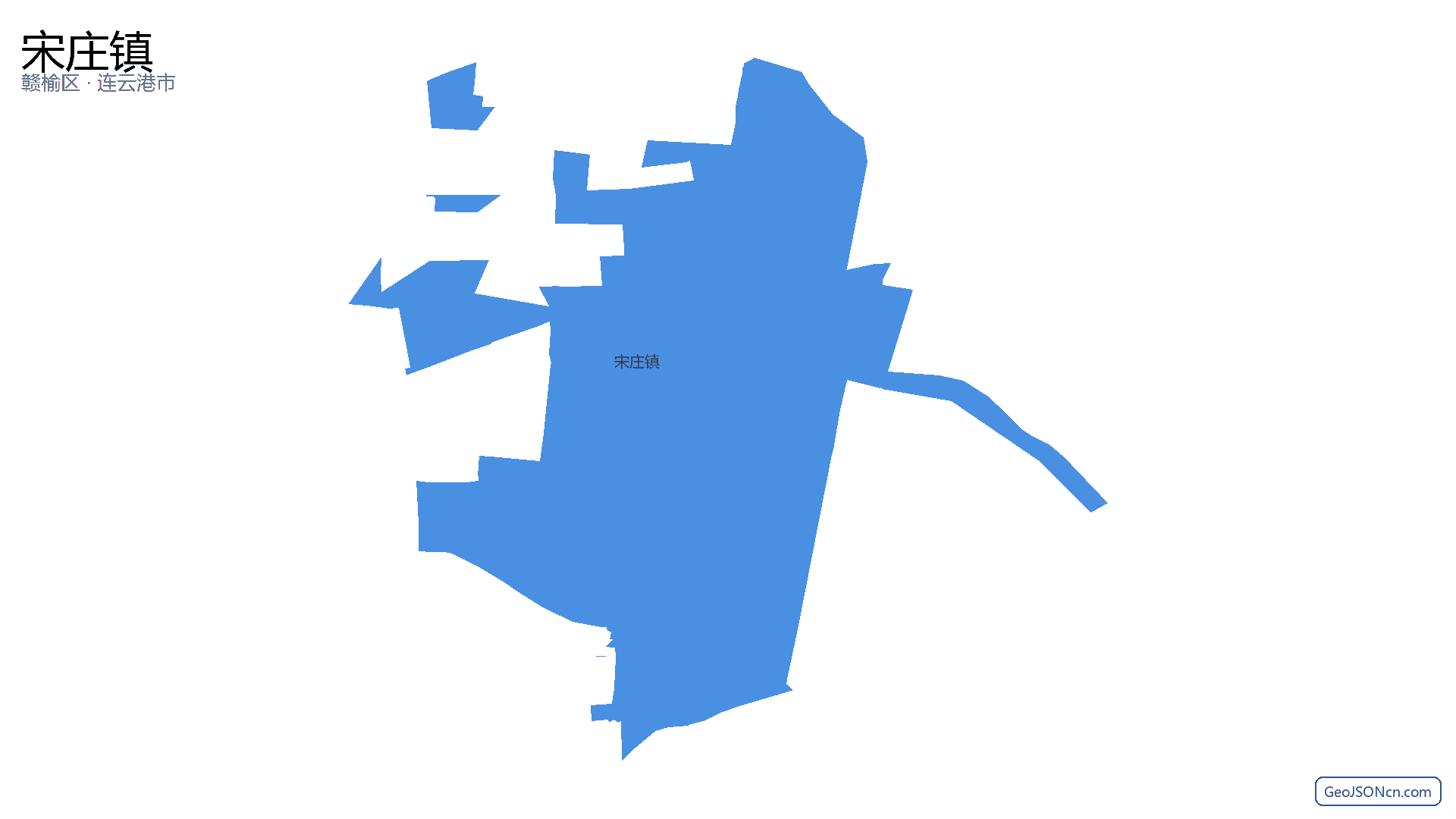 宋庄镇行政区划边界地图（赣榆区·连云港市）,提供GeoJSON、SHP矢量边界数据下载及高清地图大图(PNG/JPG) - GeoJSONcn.com