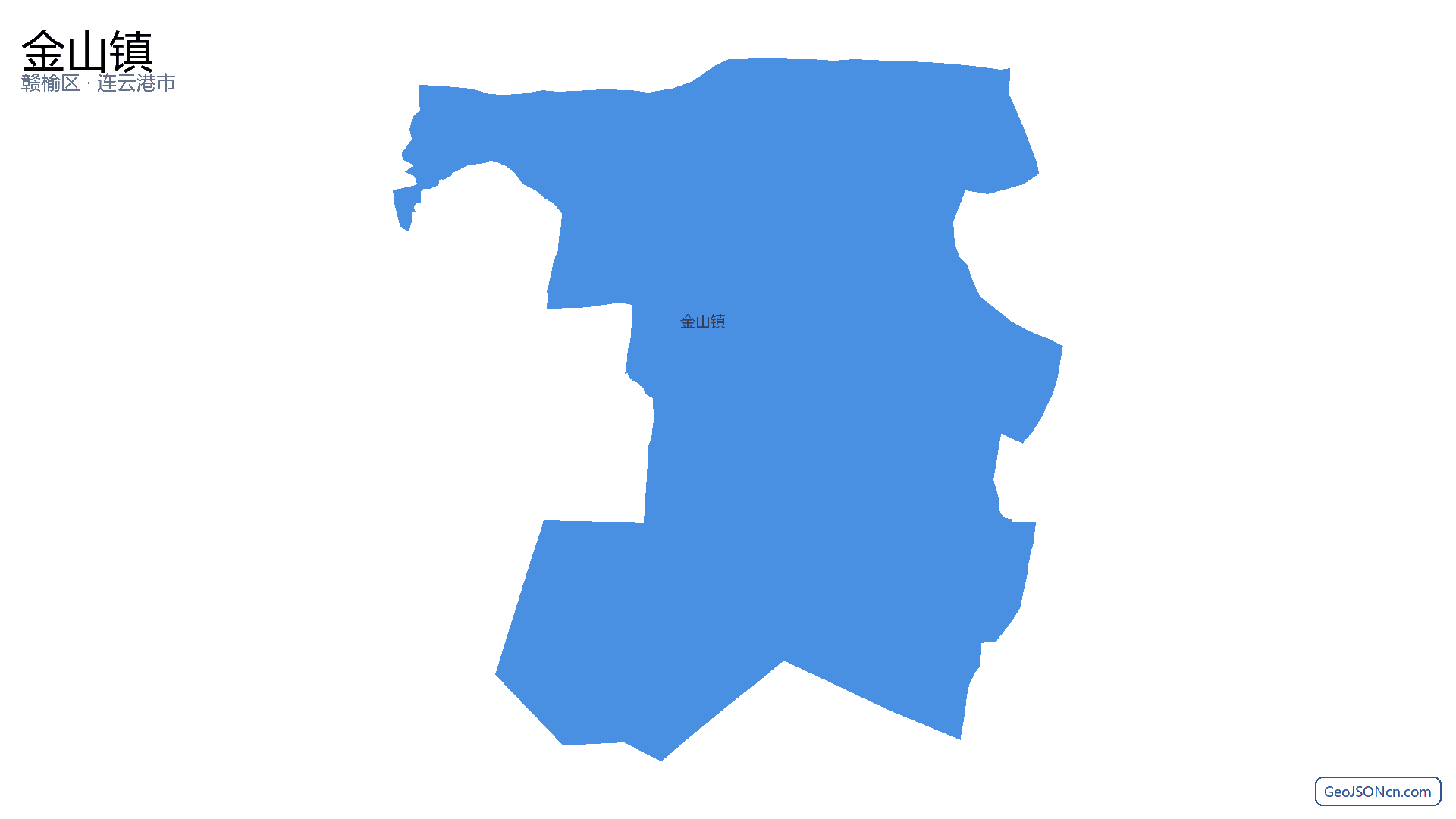 金山镇行政区划边界地图（赣榆区·连云港市）,提供GeoJSON、SHP矢量边界数据下载及高清地图大图(PNG/JPG) - GeoJSONcn.com