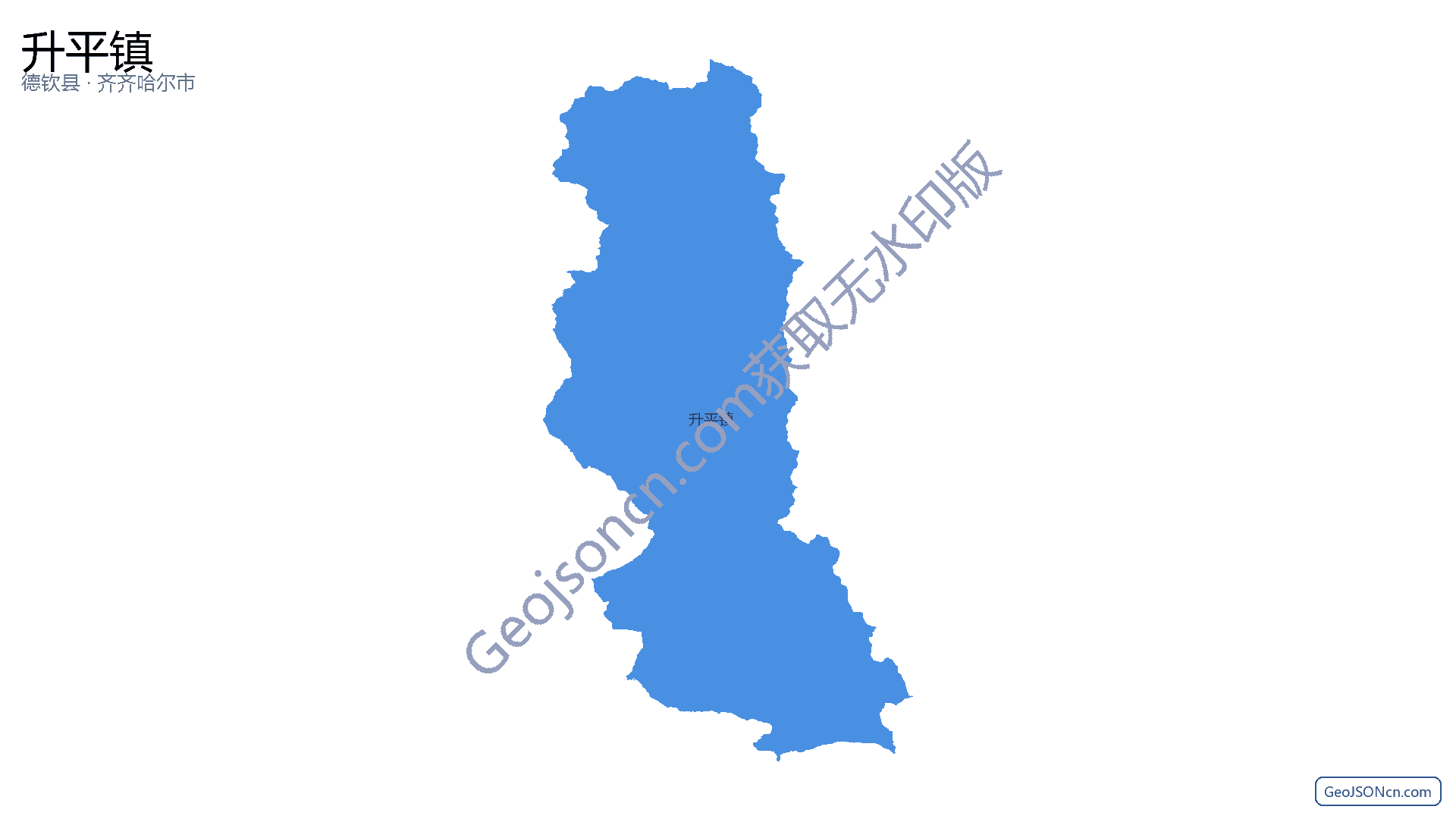 升平镇行政区划边界地图（德钦县·迪庆藏族自治州）,提供GeoJSON、SHP矢量边界数据下载及高清地图大图(PNG/JPG) - GeoJSONcn.com