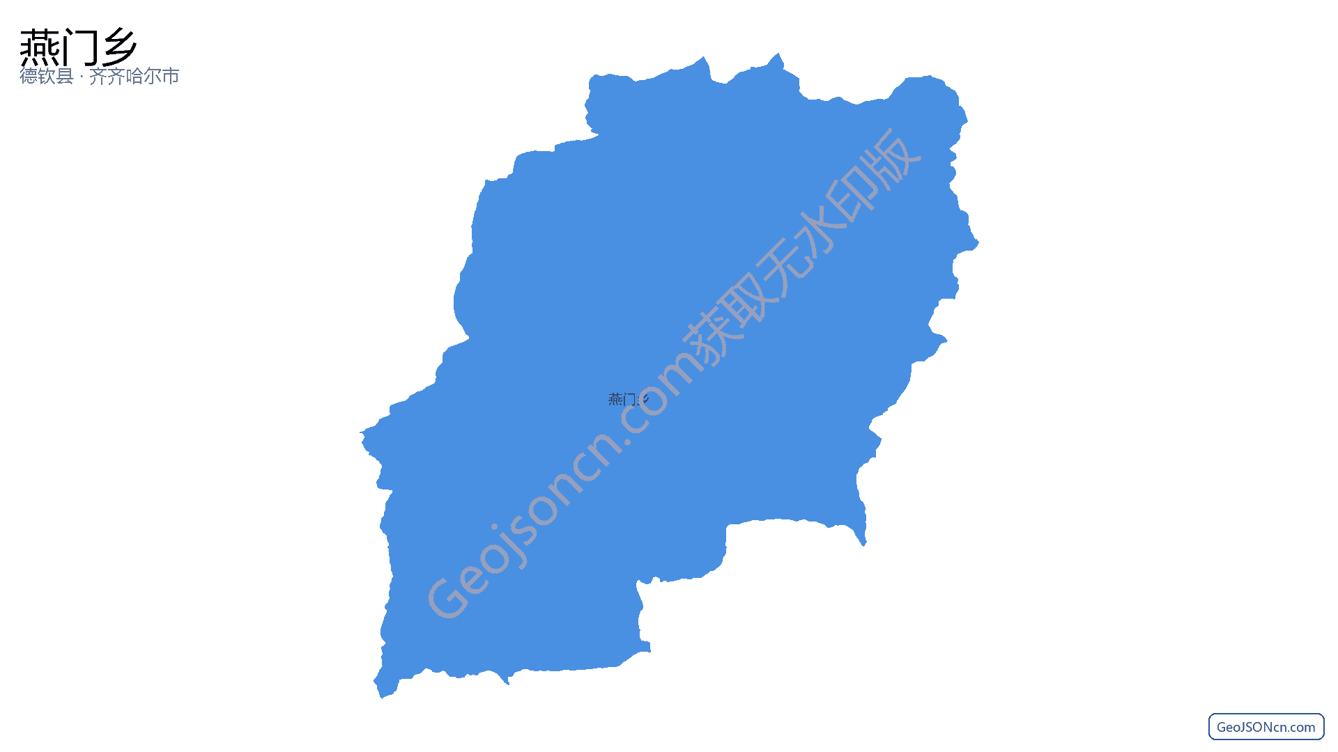 燕门乡行政区划边界地图（德钦县·迪庆藏族自治州）,提供GeoJSON、SHP矢量边界数据下载及高清地图大图(PNG/JPG) - GeoJSONcn.com