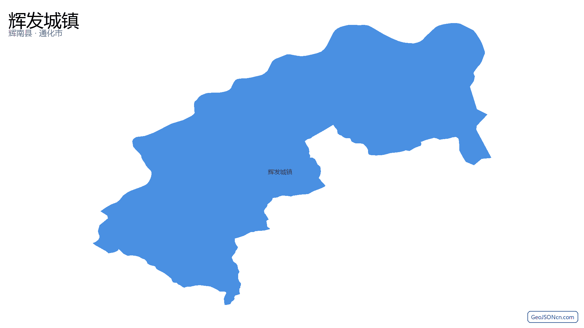 辉发城镇行政区划边界地图（辉南县·通化市）,提供GeoJSON、SHP矢量边界数据下载及高清地图大图(PNG/JPG) - GeoJSONcn.com
