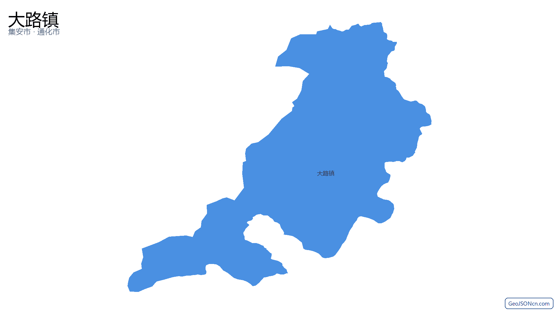 大路镇行政区划边界地图（集安市·通化市）,提供GeoJSON、SHP矢量边界数据下载及高清地图大图(PNG/JPG) - GeoJSONcn.com