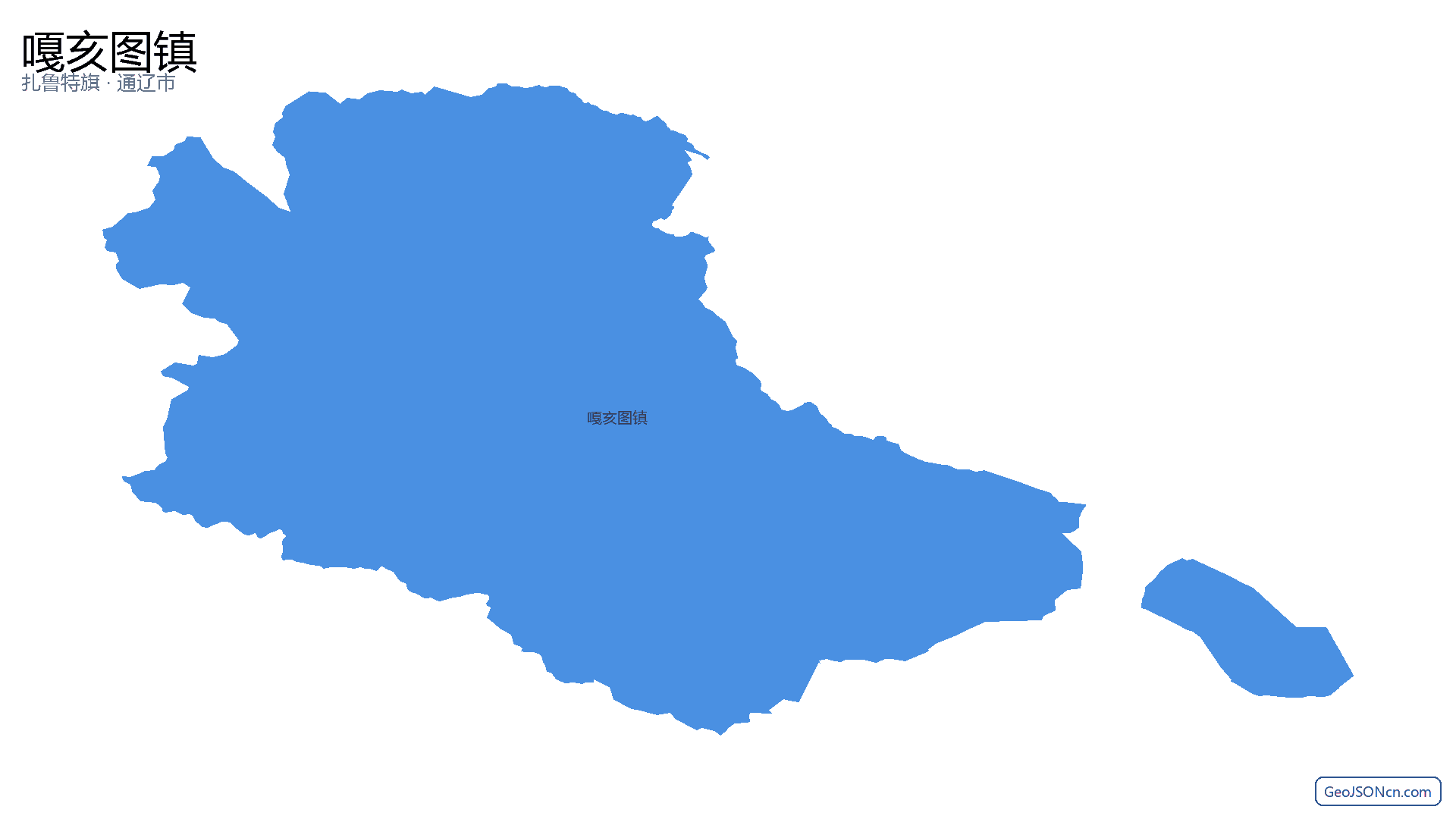 嘎亥图镇行政区划边界地图(扎鲁特旗·通辽市),提供GeoJSON、SHP矢量边界数据下载及高清地图大图(PNG/JPG) - GeoJSONcn.com