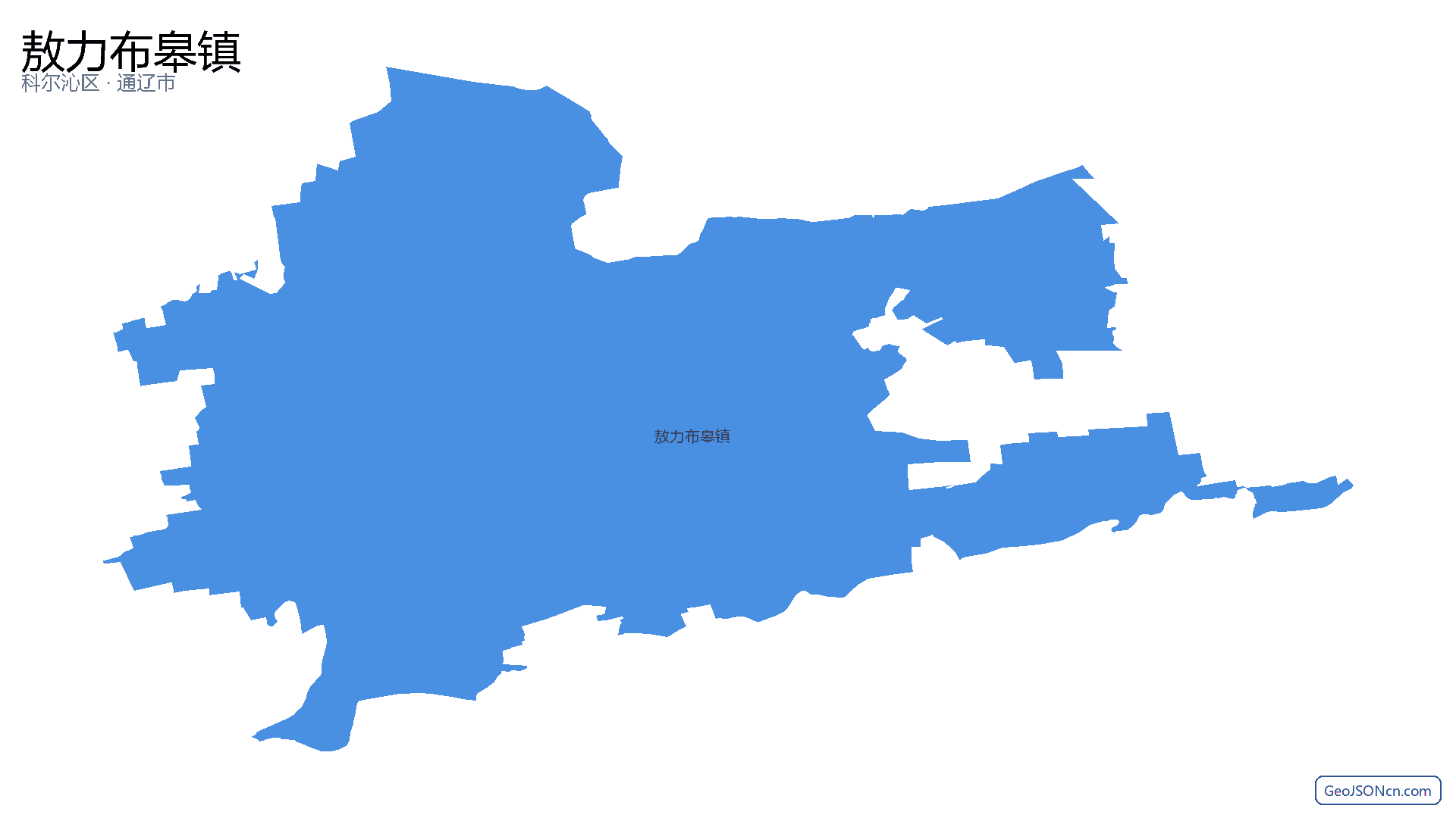 敖力布皋镇行政区划边界地图（科尔沁区·通辽市）,提供GeoJSON、SHP矢量边界数据下载及高清地图大图(PNG/JPG) - GeoJSONcn.com