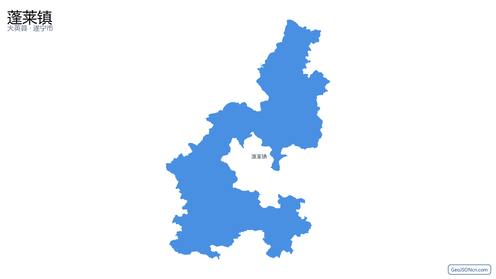 蓬莱镇行政区划边界地图（大英县·遂宁市）,提供GeoJSON、SHP矢量边界数据下载及高清地图大图(PNG/JPG) - GeoJSONcn.com