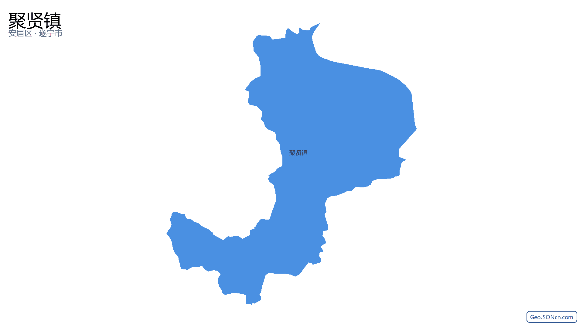 聚贤镇行政区划边界地图(安居区·遂宁市),提供GeoJSON、SHP矢量边界数据下载及高清地图大图(PNG/JPG) - GeoJSONcn.com