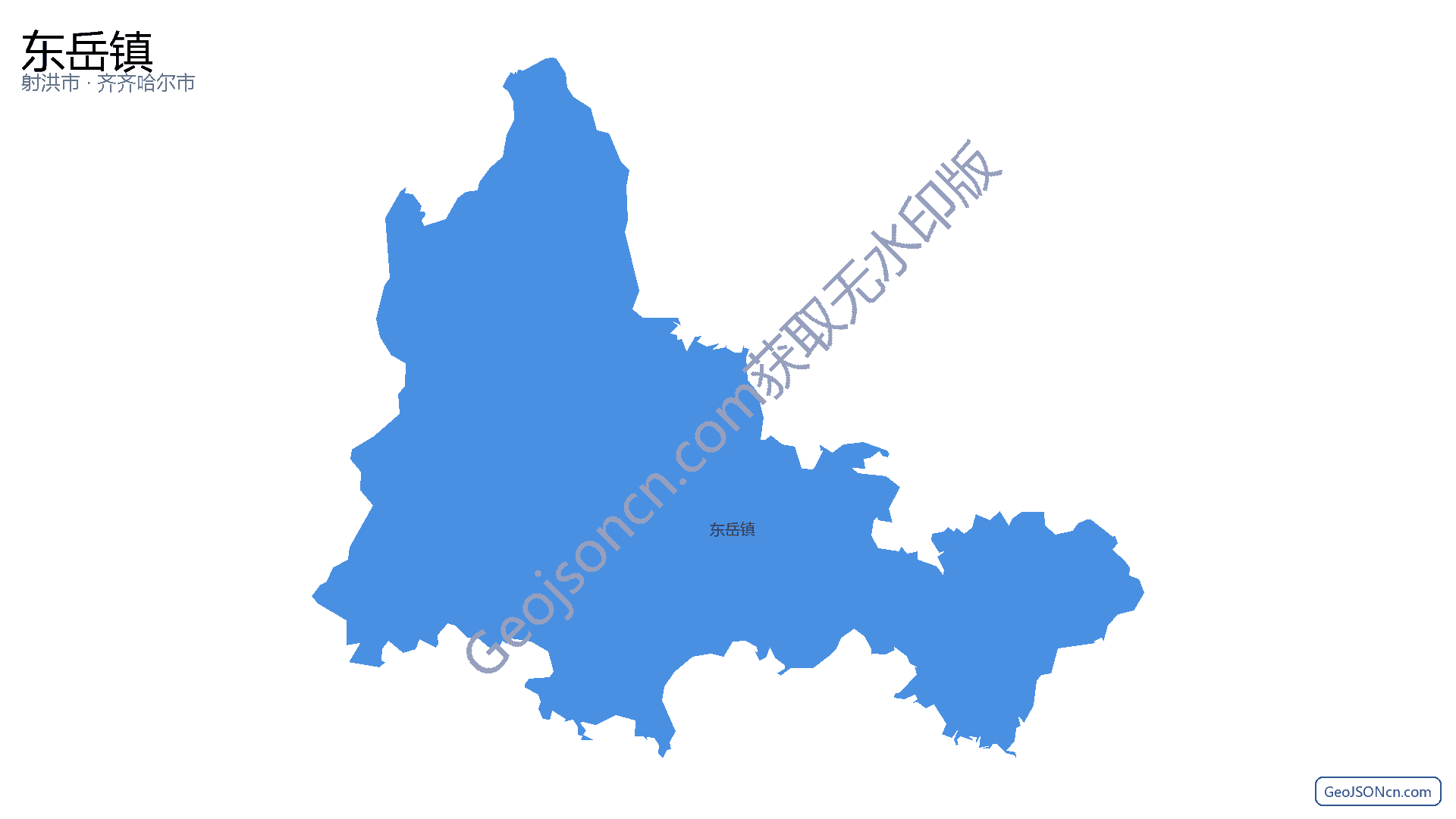 东岳镇行政区划边界地图（射洪市·遂宁市）,提供GeoJSON、SHP矢量边界数据下载及高清地图大图(PNG/JPG) - GeoJSONcn.com