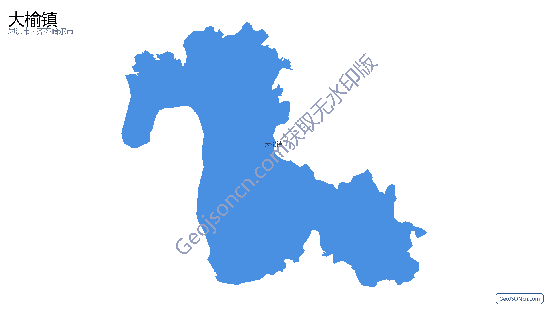 大榆镇行政区划边界地图（射洪市·遂宁市）,提供GeoJSON、SHP矢量边界数据下载及高清地图大图(PNG/JPG) - GeoJSONcn.com