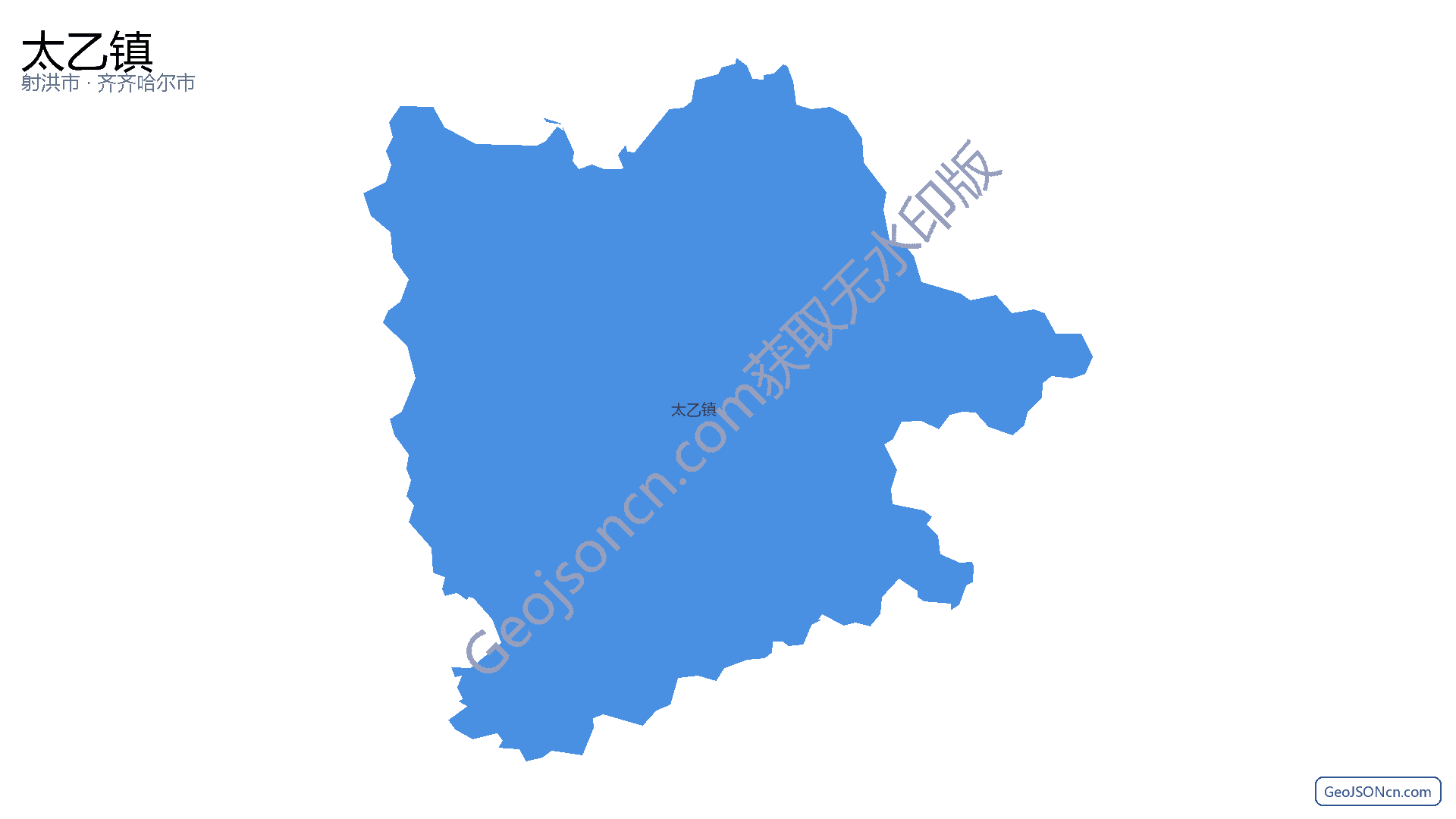 太乙镇行政区划边界地图（射洪市·遂宁市）,提供GeoJSON、SHP矢量边界数据下载及高清地图大图(PNG/JPG) - GeoJSONcn.com