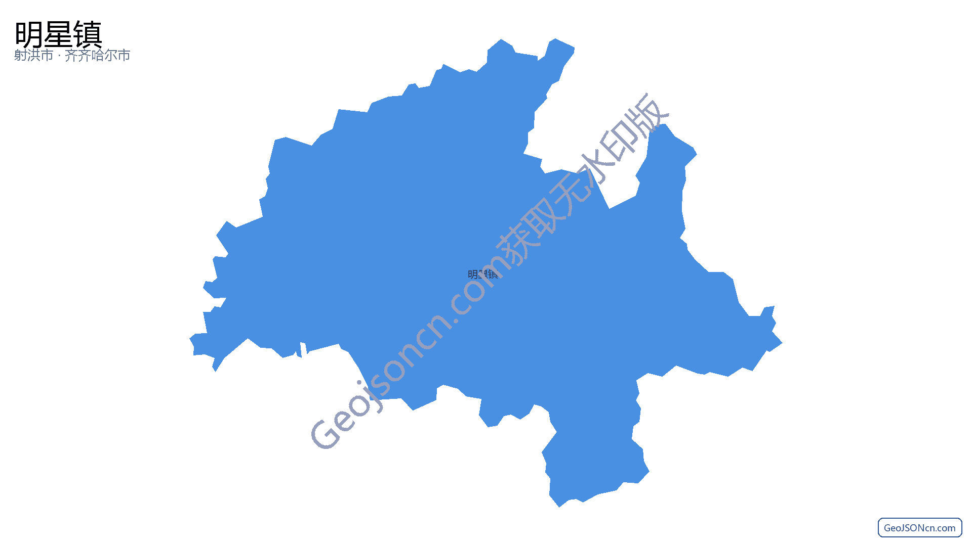 明星镇行政区划边界地图（射洪市·遂宁市）,提供GeoJSON、SHP矢量边界数据下载及高清地图大图(PNG/JPG) - GeoJSONcn.com