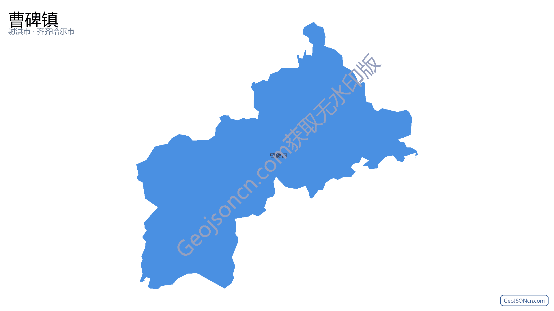 曹碑镇行政区划边界地图（射洪市·遂宁市）,提供GeoJSON、SHP矢量边界数据下载及高清地图大图(PNG/JPG) - GeoJSONcn.com