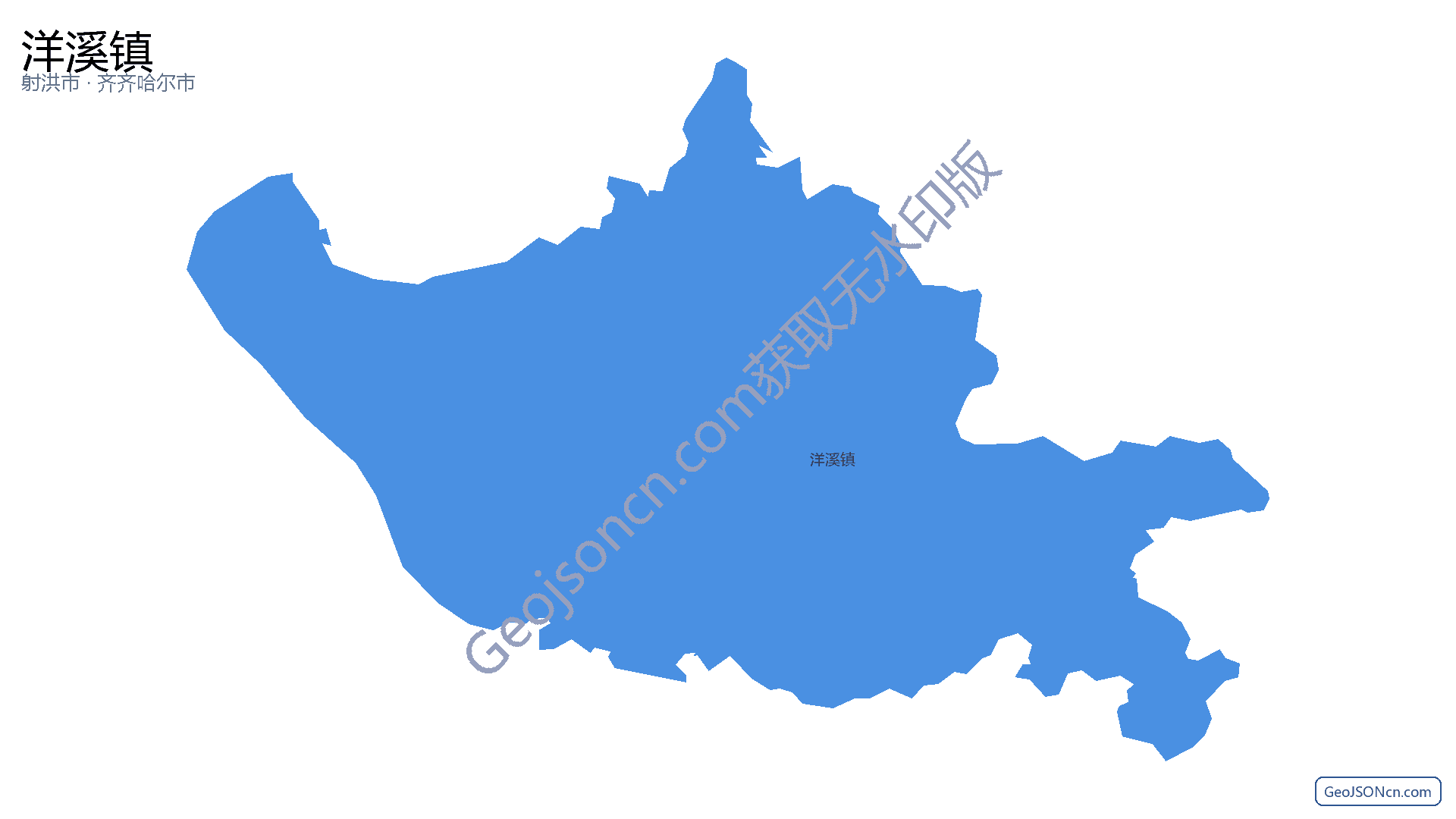 洋溪镇行政区划边界地图（射洪市·遂宁市）,提供GeoJSON、SHP矢量边界数据下载及高清地图大图(PNG/JPG) - GeoJSONcn.com