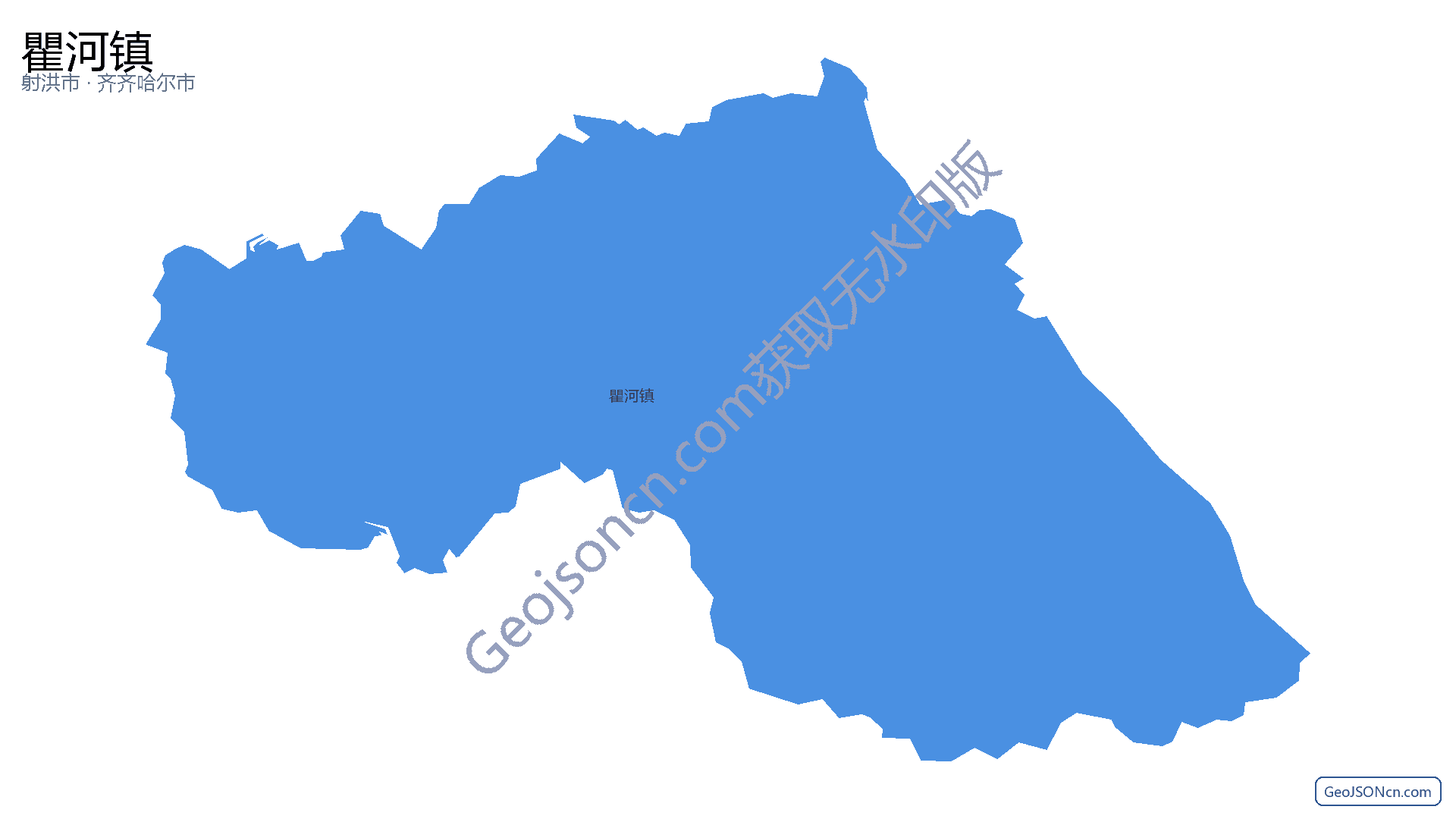 瞿河镇行政区划边界地图（射洪市·遂宁市）,提供GeoJSON、SHP矢量边界数据下载及高清地图大图(PNG/JPG) - GeoJSONcn.com
