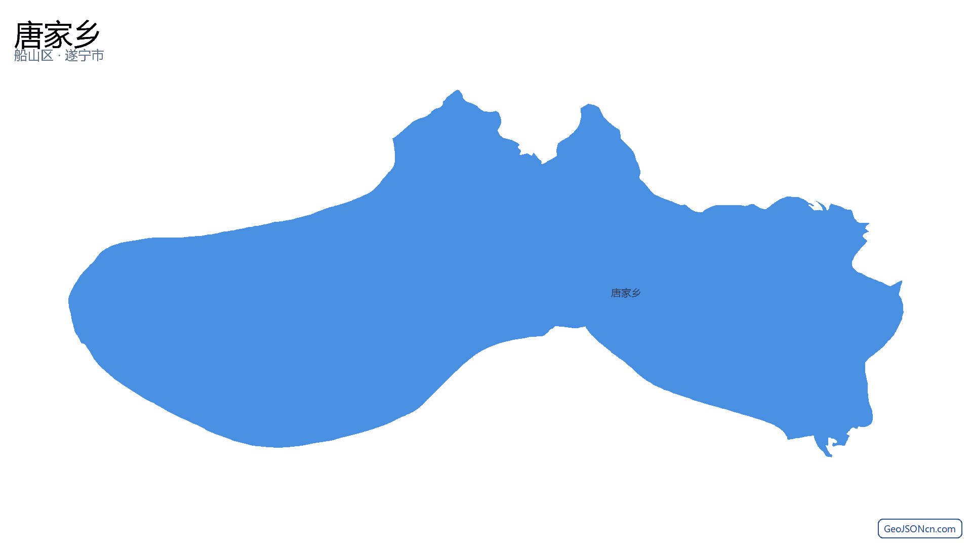 唐家乡行政区划边界地图(船山区·遂宁市),提供GeoJSON、SHP矢量边界数据下载及高清地图大图(PNG/JPG) - GeoJSONcn.com