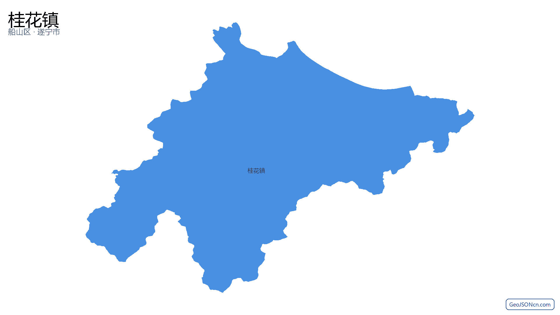 桂花镇行政区划边界地图(船山区·遂宁市),提供GeoJSON、SHP矢量边界数据下载及高清地图大图(PNG/JPG) - GeoJSONcn.com