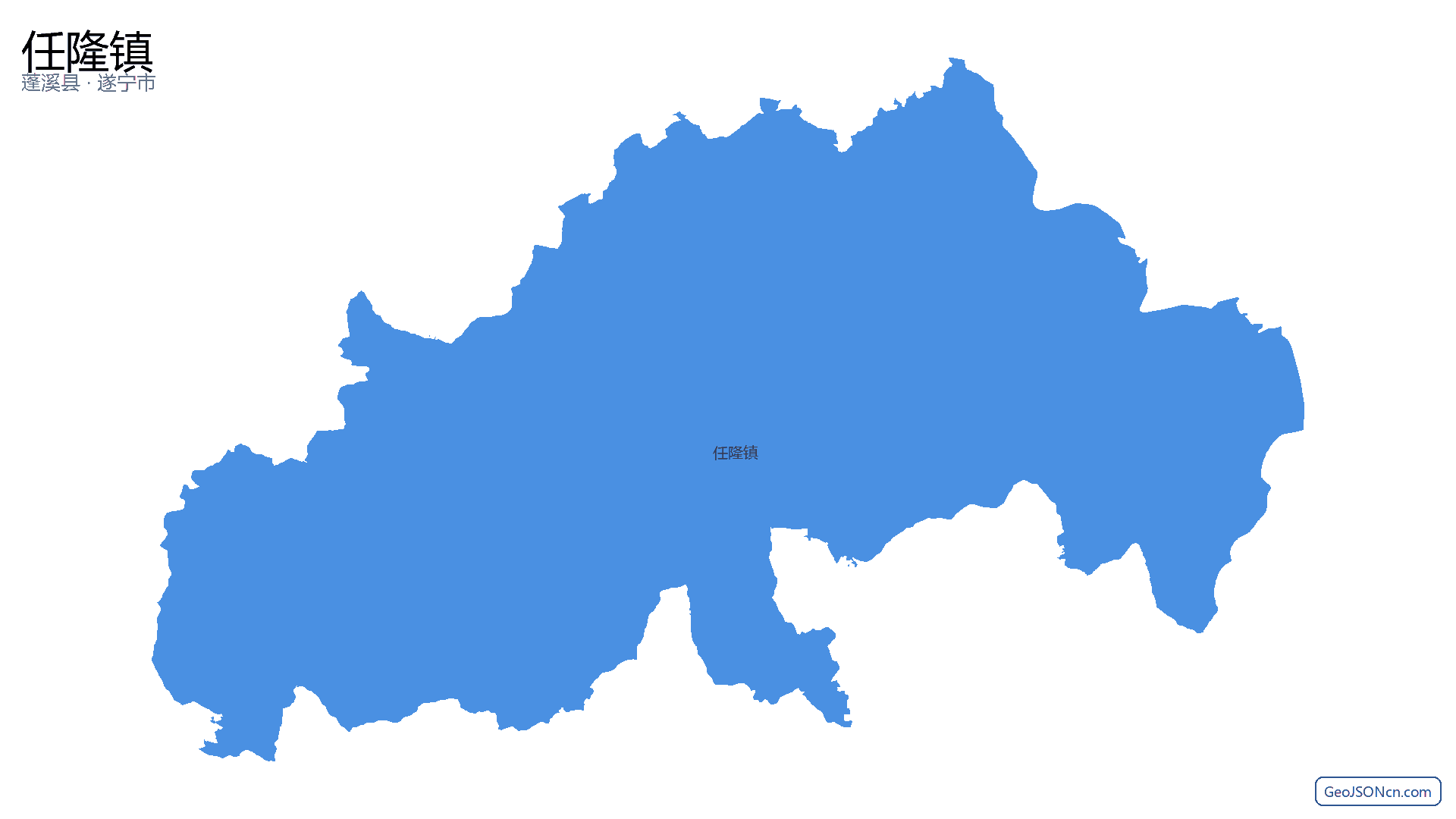 任隆镇行政区划边界地图(蓬溪县·遂宁市),提供GeoJSON、SHP矢量边界数据下载及高清地图大图(PNG/JPG) - GeoJSONcn.com