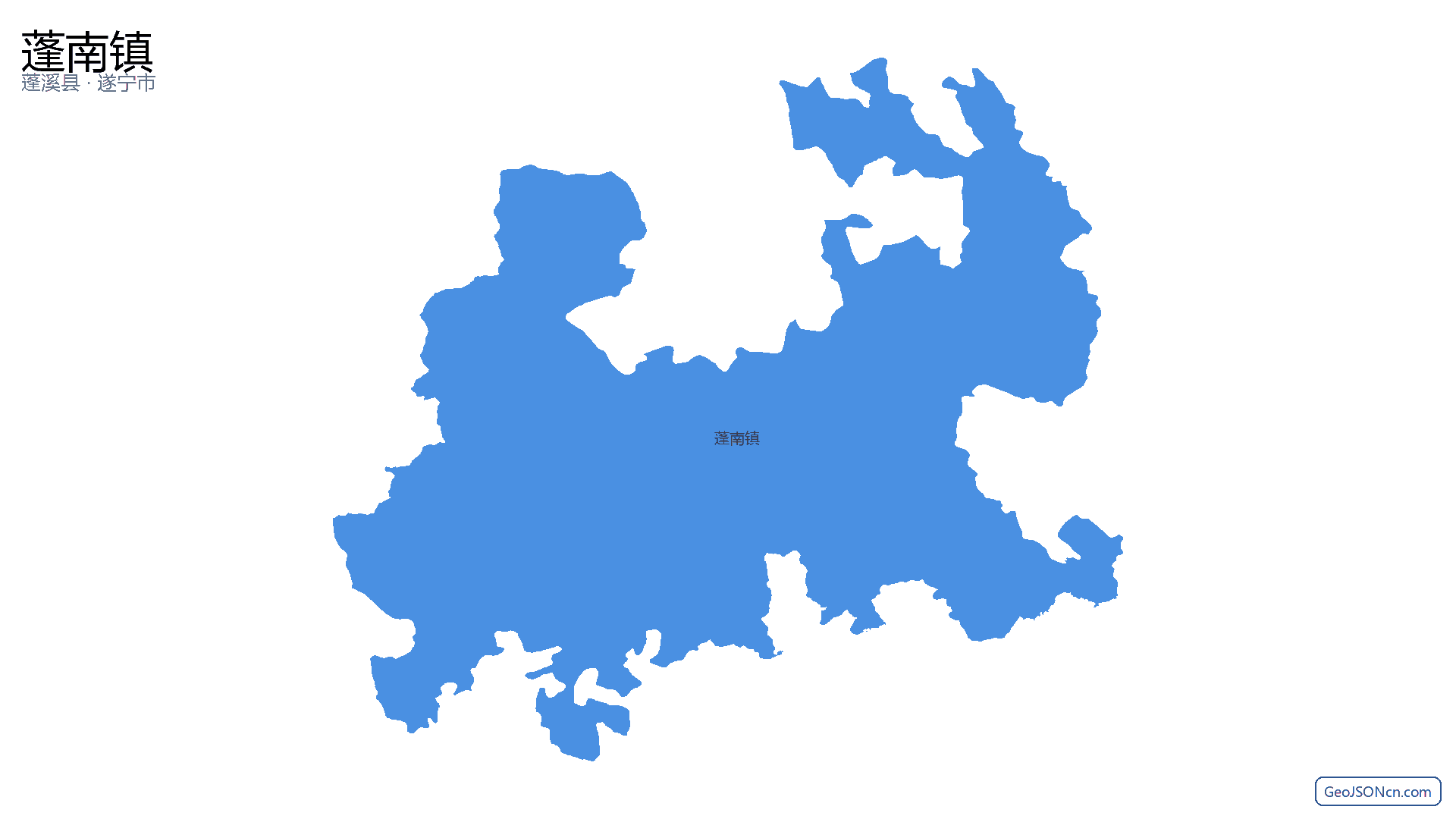 蓬南镇行政区划边界地图（蓬溪县·遂宁市）,提供GeoJSON、SHP矢量边界数据下载及高清地图大图(PNG/JPG) - GeoJSONcn.com