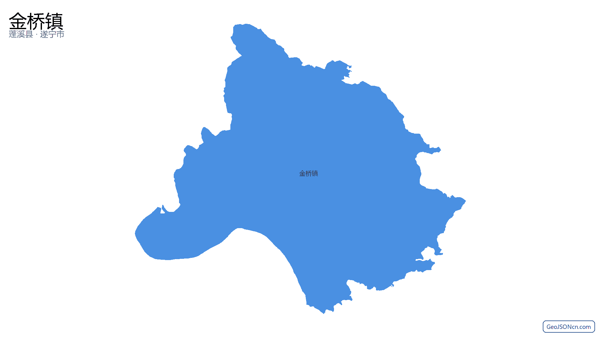 金桥镇行政区划边界地图（蓬溪县·遂宁市）,提供GeoJSON、SHP矢量边界数据下载及高清地图大图(PNG/JPG) - GeoJSONcn.com