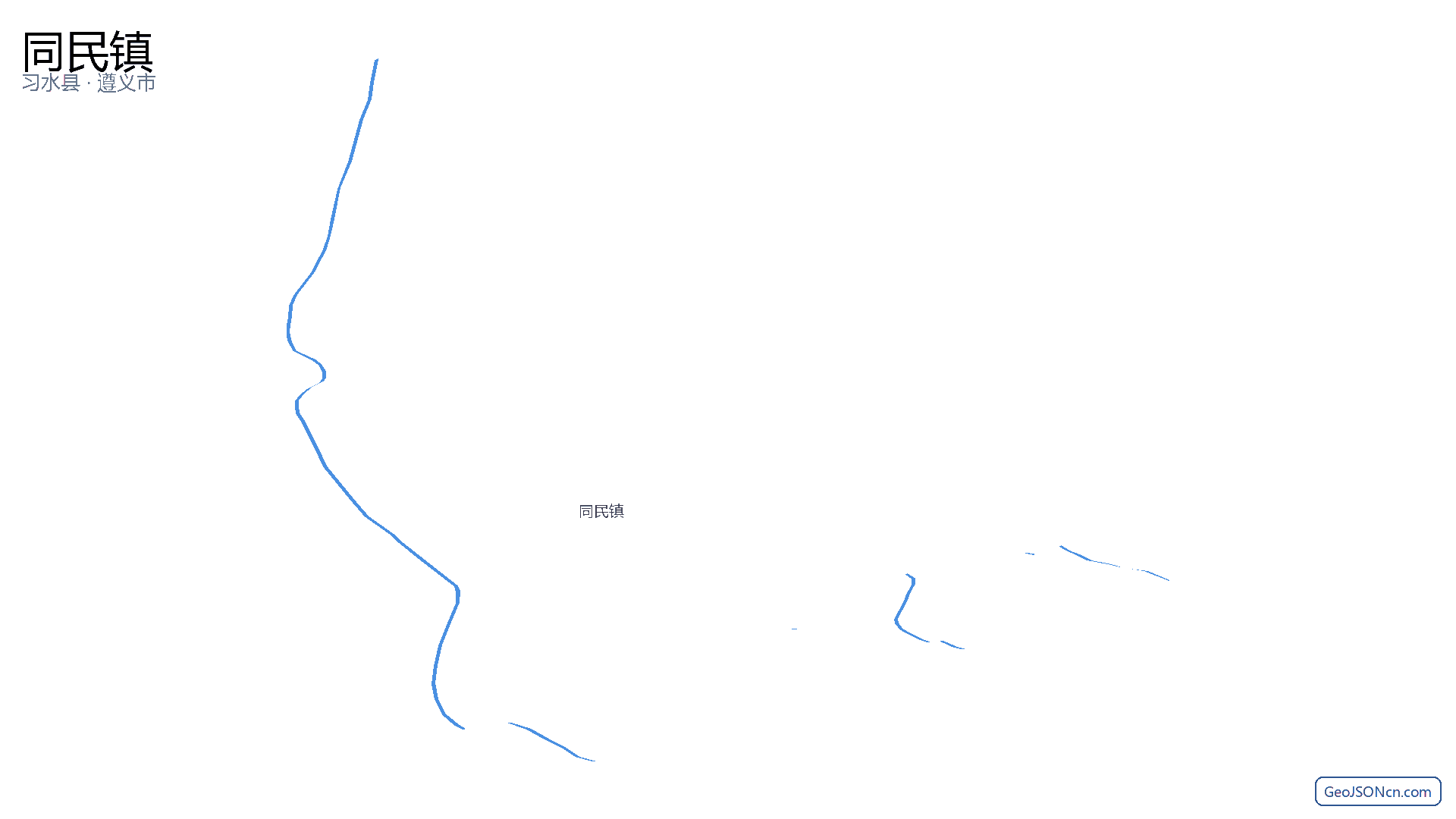 同民镇行政区划边界地图（习水县·遵义市）,提供GeoJSON、SHP矢量边界数据下载及高清地图大图(PNG/JPG) - GeoJSONcn.com