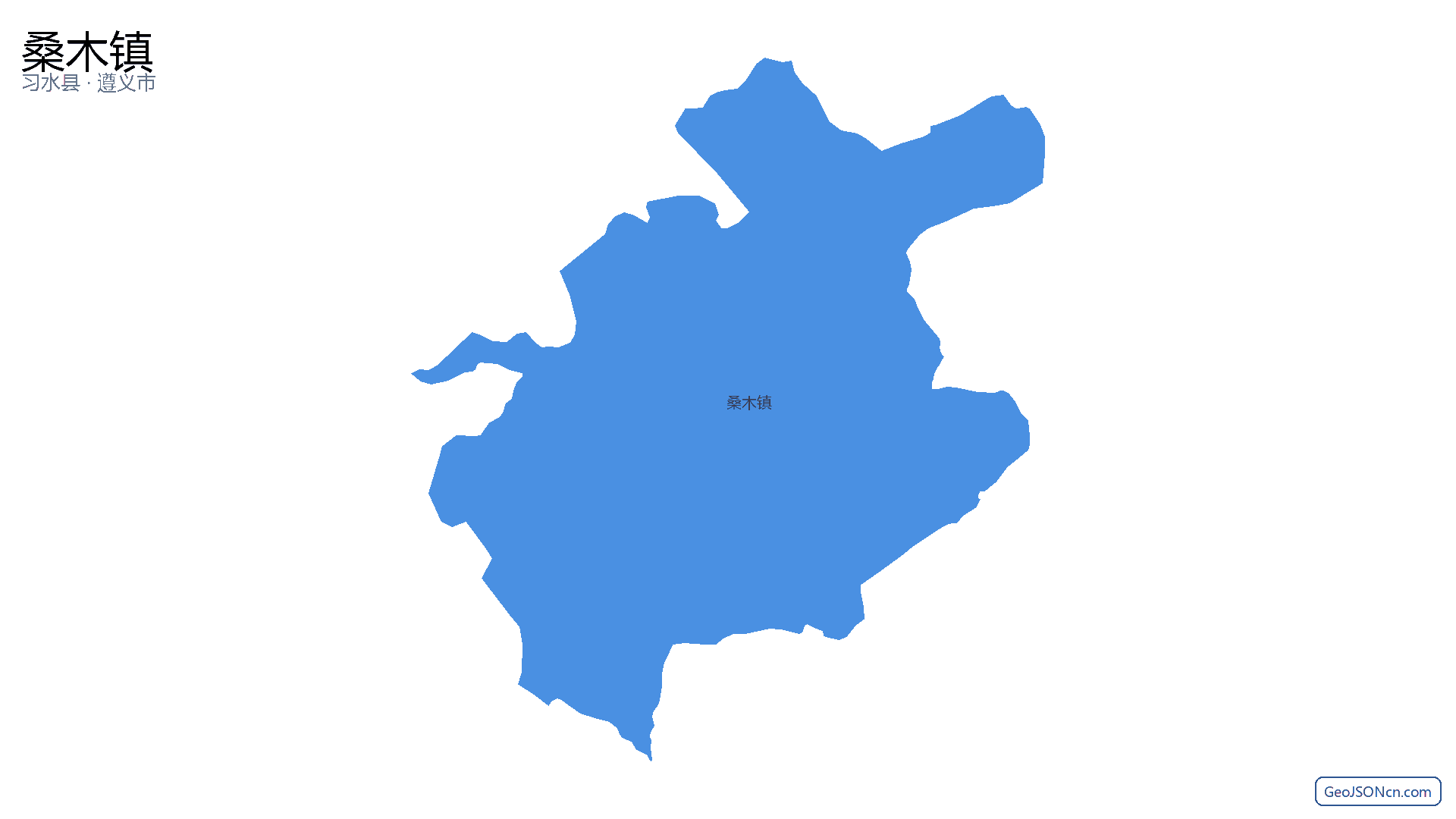 桑木镇行政区划边界地图（习水县·遵义市）,提供GeoJSON、SHP矢量边界数据下载及高清地图大图(PNG/JPG) - GeoJSONcn.com