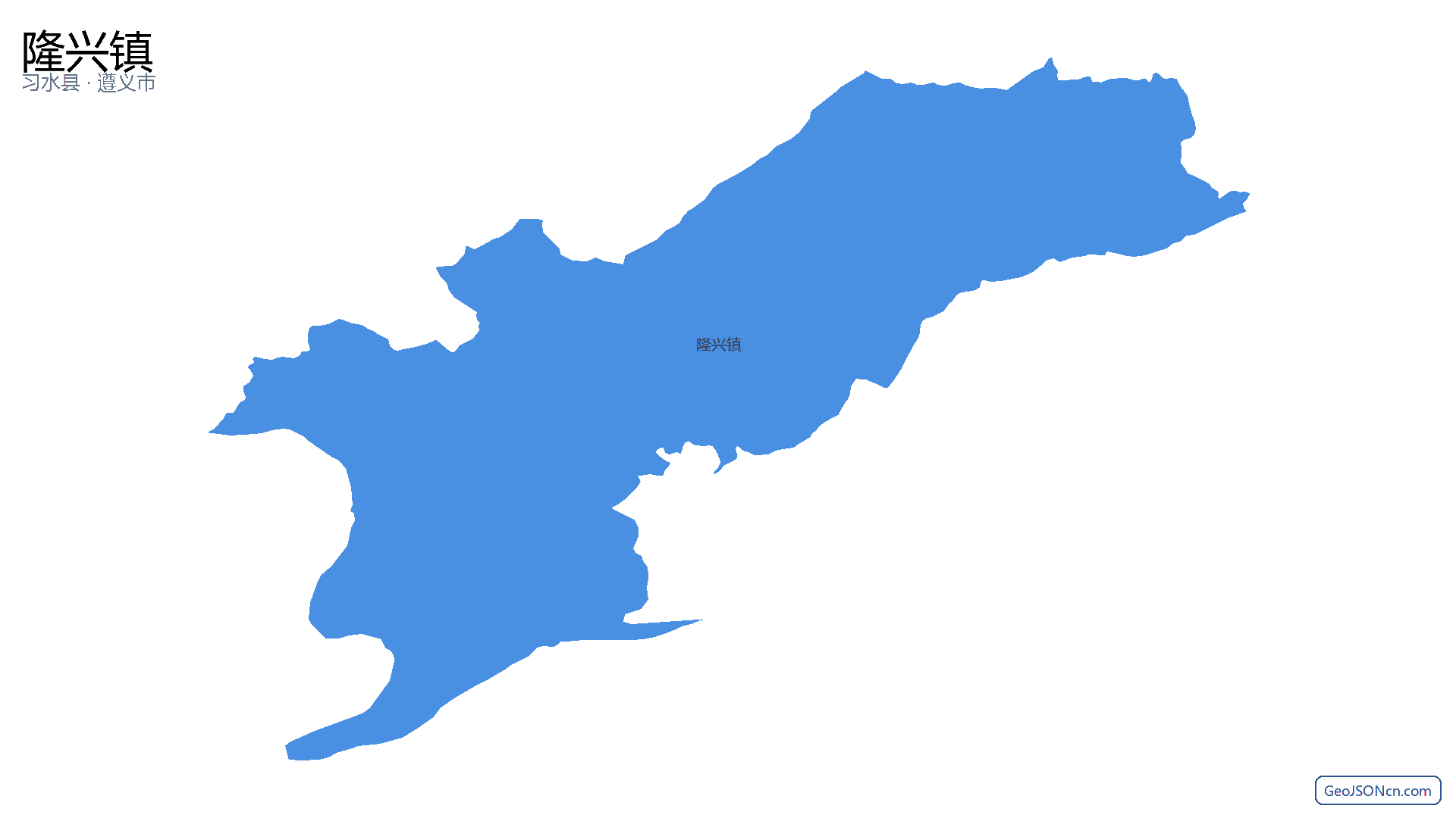 隆兴镇行政区划边界地图(习水县·遵义市),提供GeoJSON、SHP矢量边界数据下载及高清地图大图(PNG/JPG) - GeoJSONcn.com