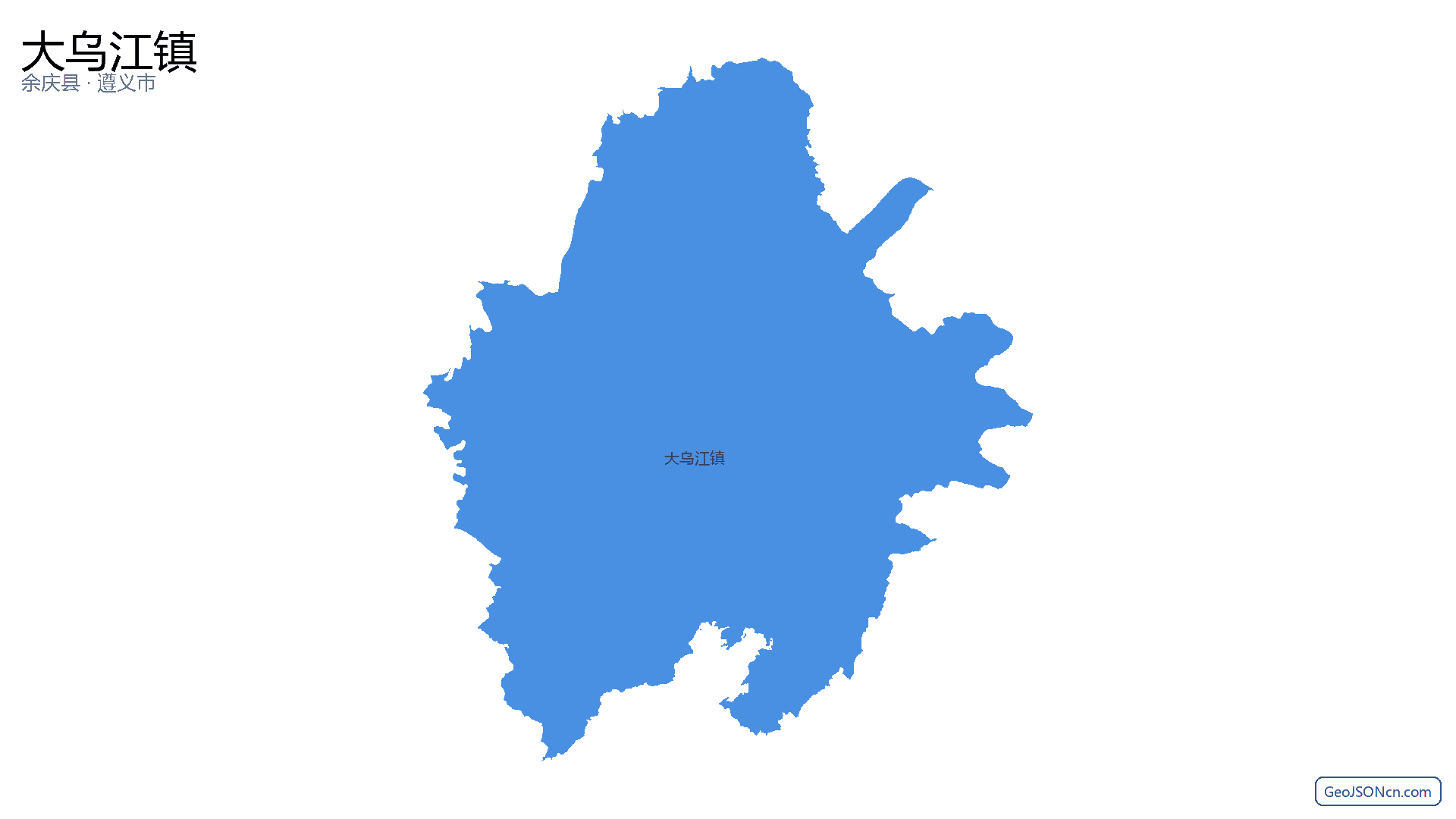 大乌江镇行政区划边界地图(余庆县·遵义市),提供GeoJSON、SHP矢量边界数据下载及高清地图大图(PNG/JPG) - GeoJSONcn.com