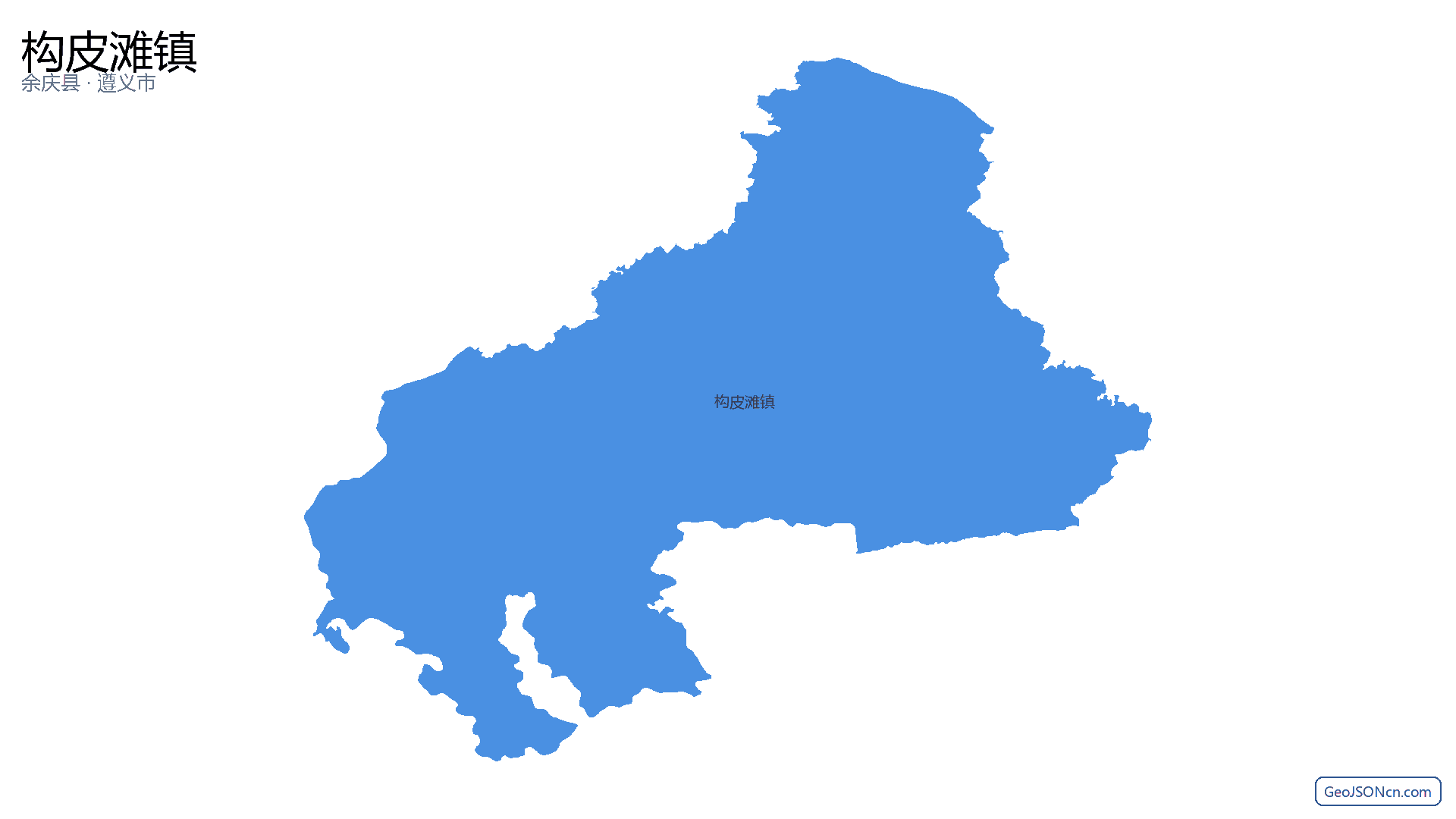 构皮滩镇行政区划边界地图(余庆县·遵义市),提供GeoJSON、SHP矢量边界数据下载及高清地图大图(PNG/JPG) - GeoJSONcn.com