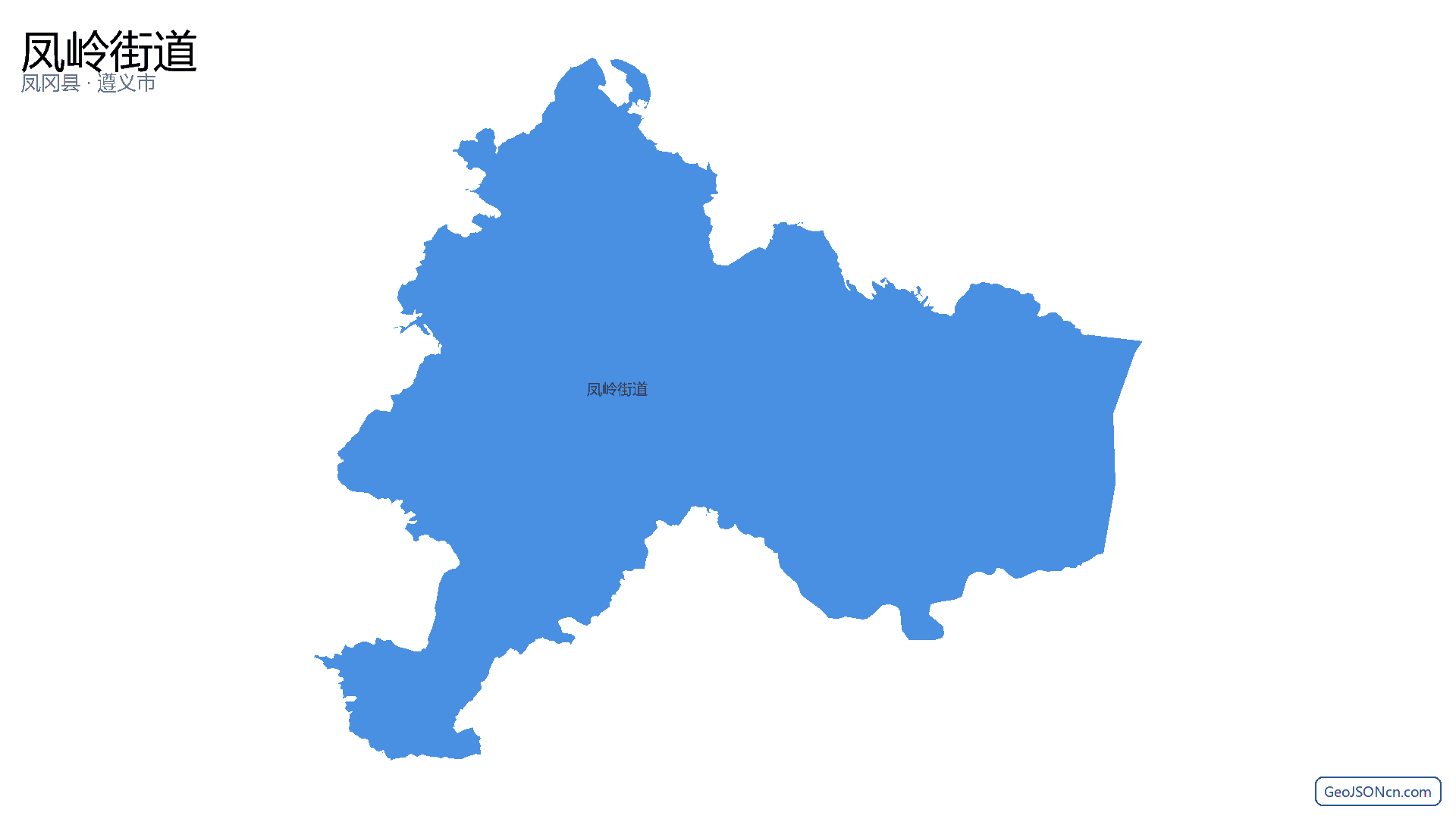 凤岭街道行政区划边界地图(凤冈县·遵义市),提供GeoJSON、SHP矢量边界数据下载及高清地图大图(PNG/JPG) - GeoJSONcn.com