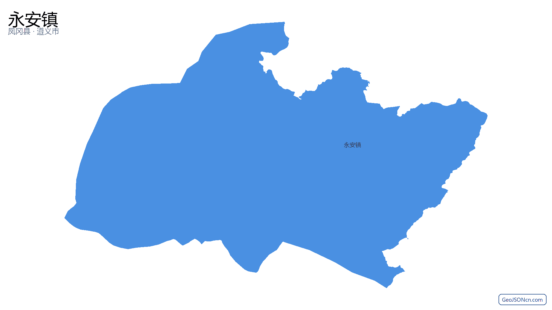 永安镇行政区划边界地图（凤冈县·遵义市）,提供GeoJSON、SHP矢量边界数据下载及高清地图大图(PNG/JPG) - GeoJSONcn.com