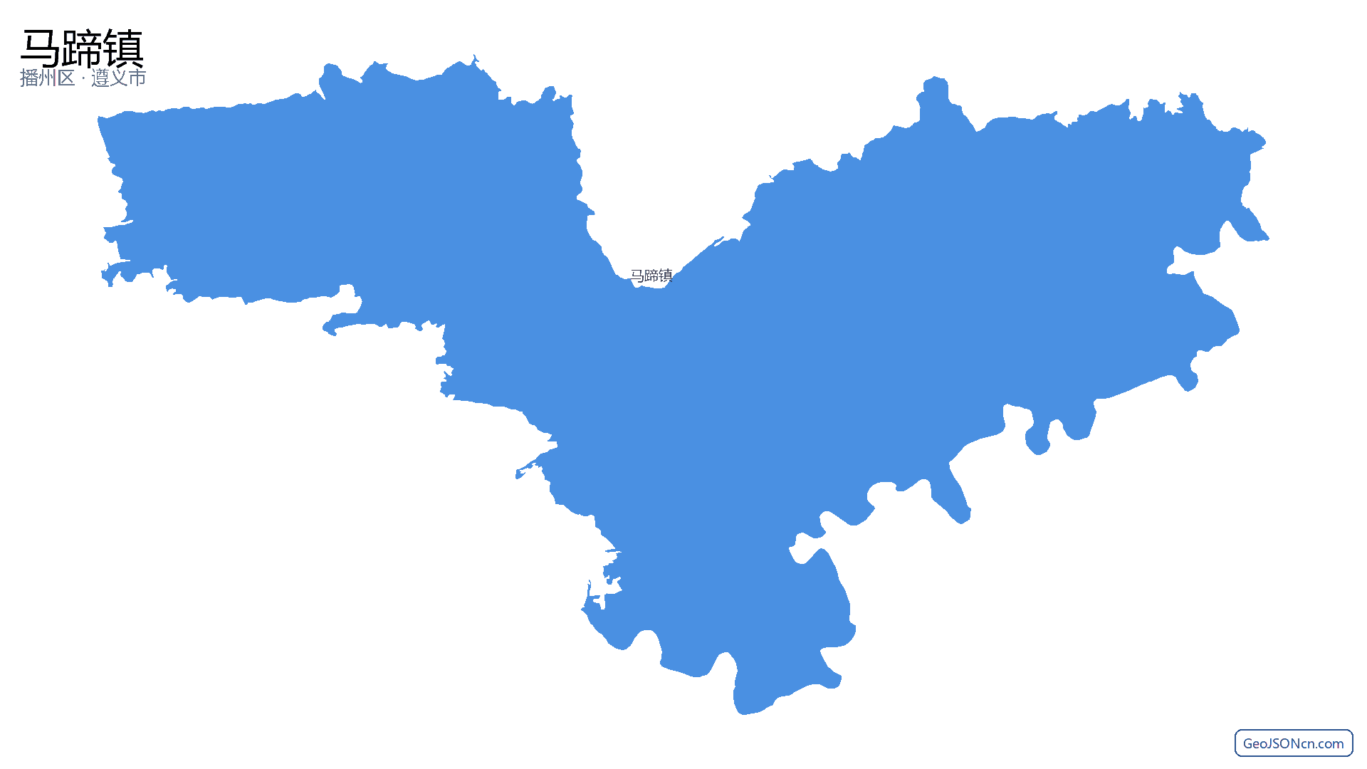 马蹄镇行政区划边界地图(播州区·遵义市),提供GeoJSON、SHP矢量边界数据下载及高清地图大图(PNG/JPG) - GeoJSONcn.com