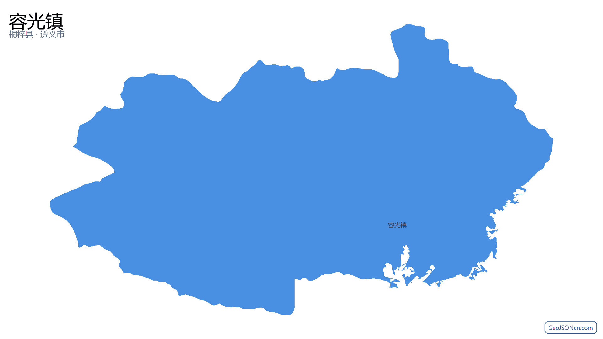 容光镇行政区划边界地图（桐梓县·遵义市）,提供GeoJSON、SHP矢量边界数据下载及高清地图大图(PNG/JPG) - GeoJSONcn.com