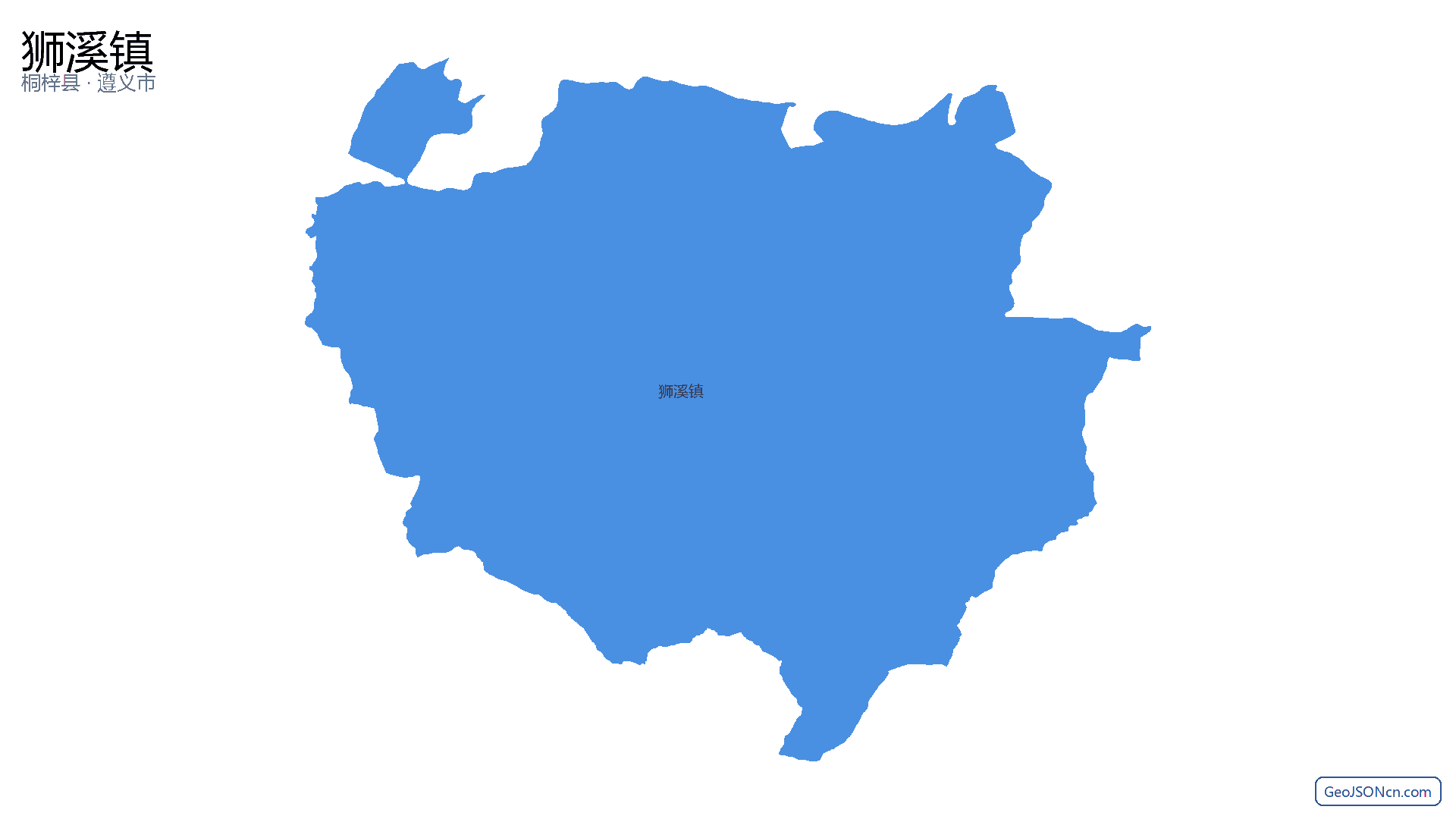 狮溪镇行政区划边界地图（桐梓县·遵义市）,提供GeoJSON、SHP矢量边界数据下载及高清地图大图(PNG/JPG) - GeoJSONcn.com
