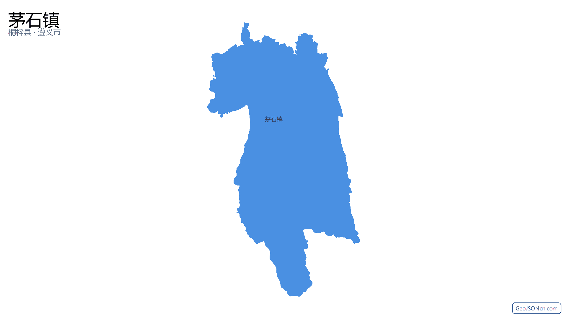 茅石镇行政区划边界地图（桐梓县·遵义市）,提供GeoJSON、SHP矢量边界数据下载及高清地图大图(PNG/JPG) - GeoJSONcn.com