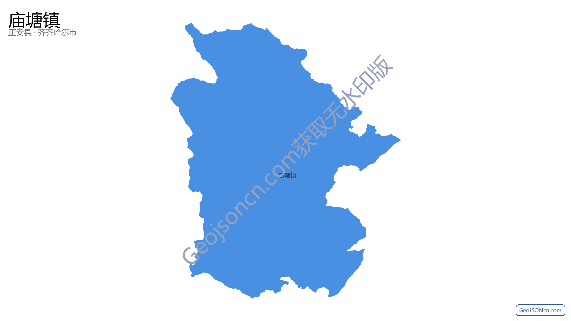 庙塘镇行政区划边界地图（正安县·遵义市）,提供GeoJSON、SHP矢量边界数据下载及高清地图大图(PNG/JPG) - GeoJSONcn.com