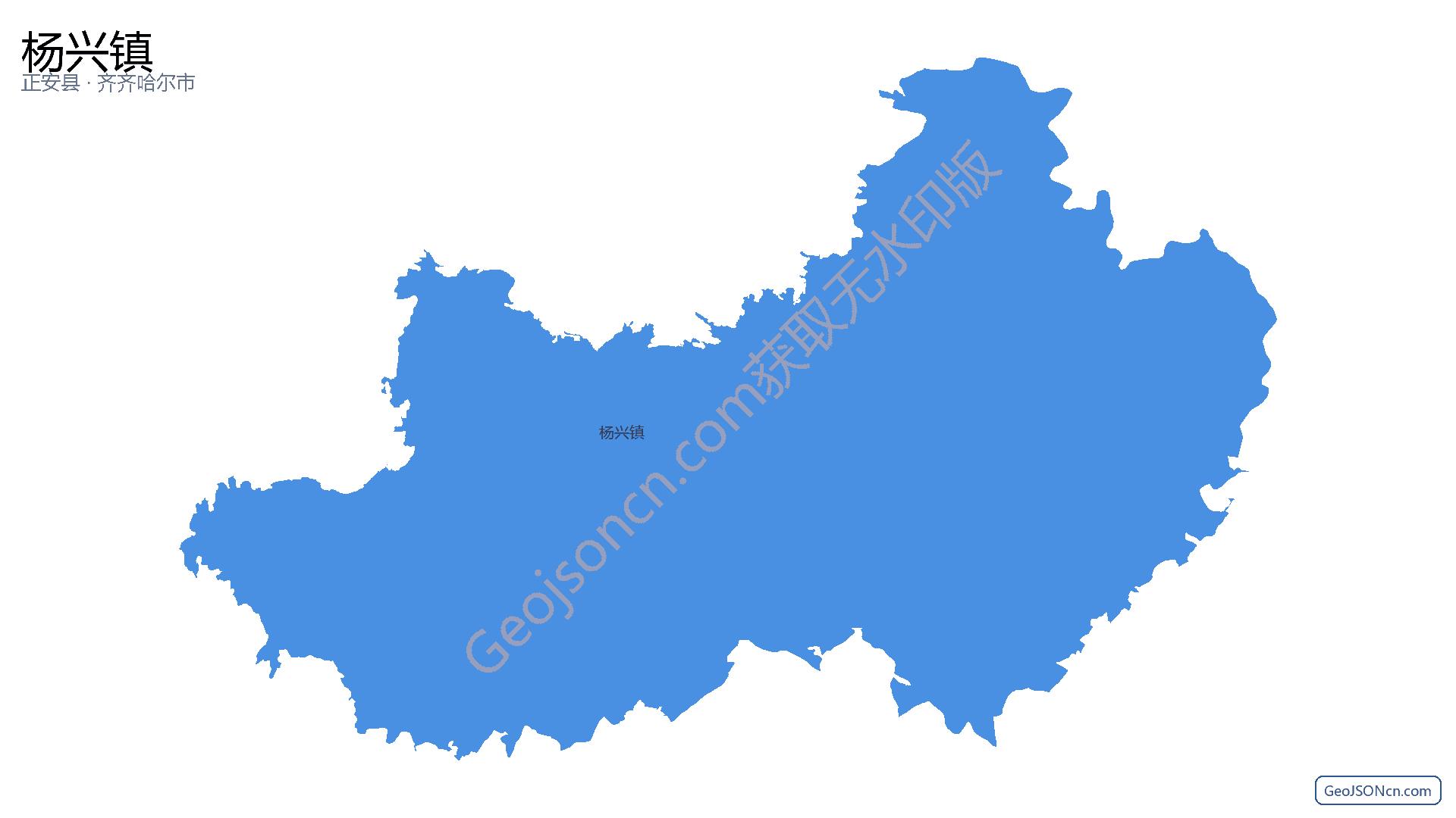 杨兴镇行政区划边界地图（正安县·遵义市）,提供GeoJSON、SHP矢量边界数据下载及高清地图大图(PNG/JPG) - GeoJSONcn.com